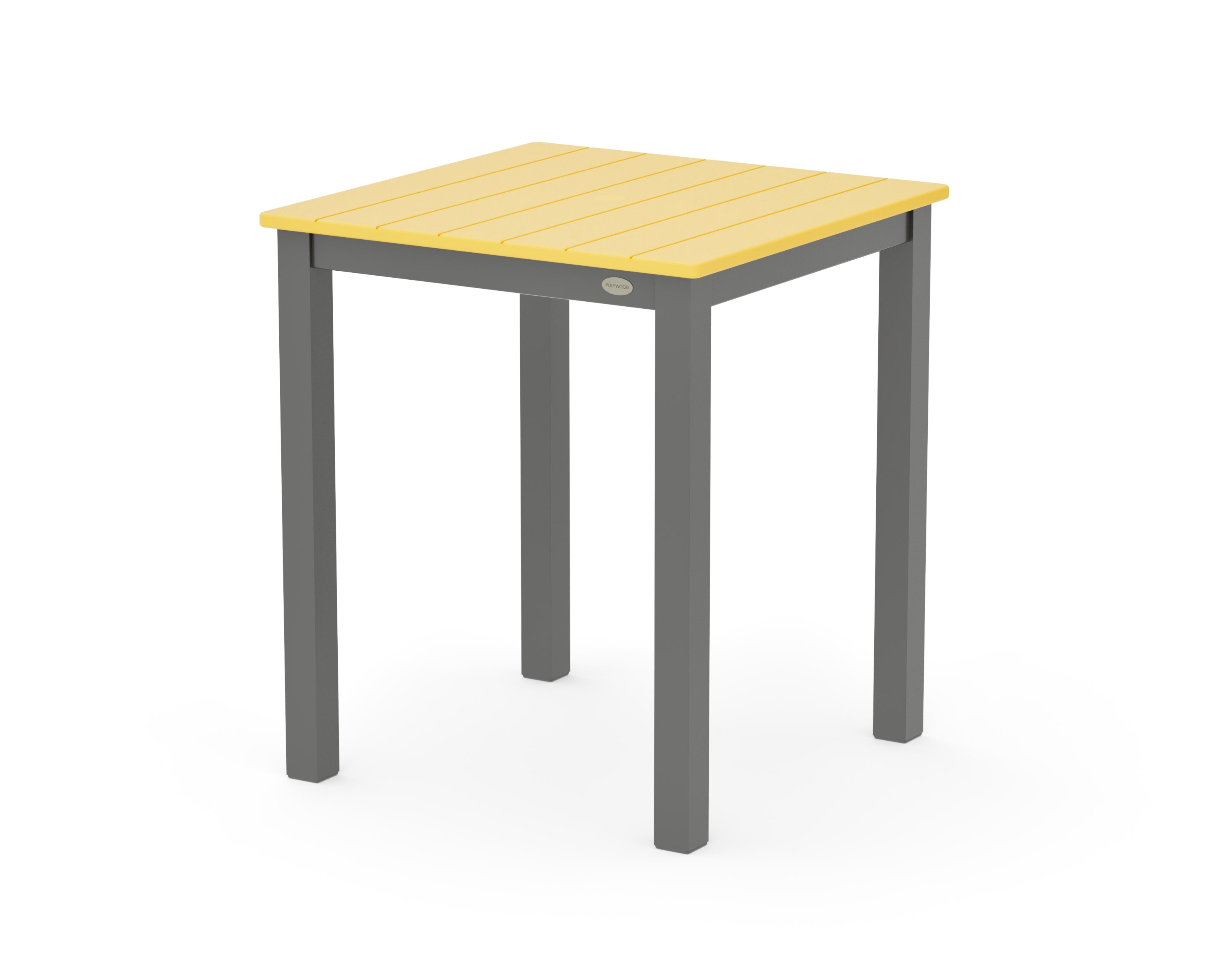 Main Street 26 x 26 Dining Table in Charcoal / Lemon