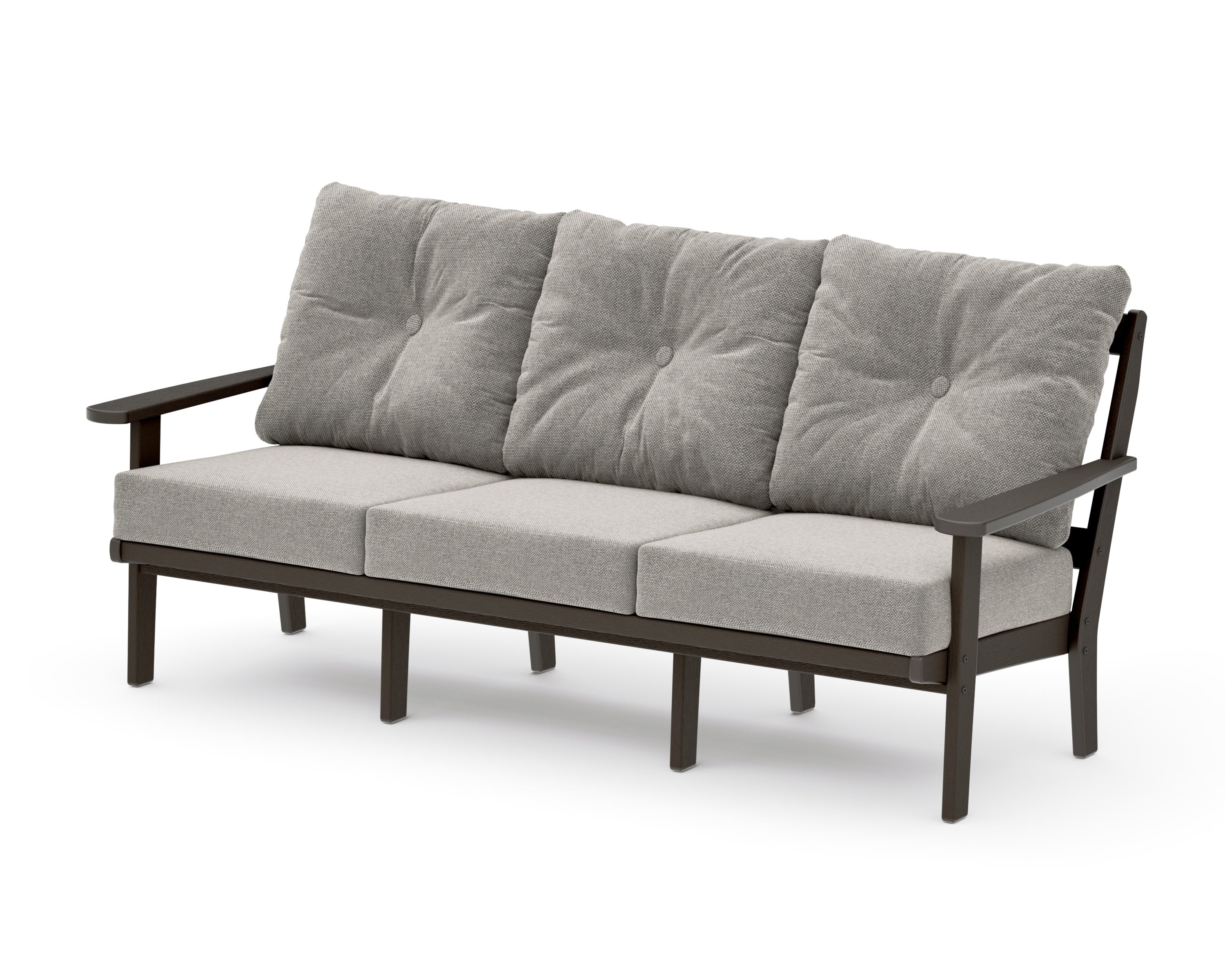 Mission Deep Seating Sofa in Vintage Coffee / Weathered Tweed