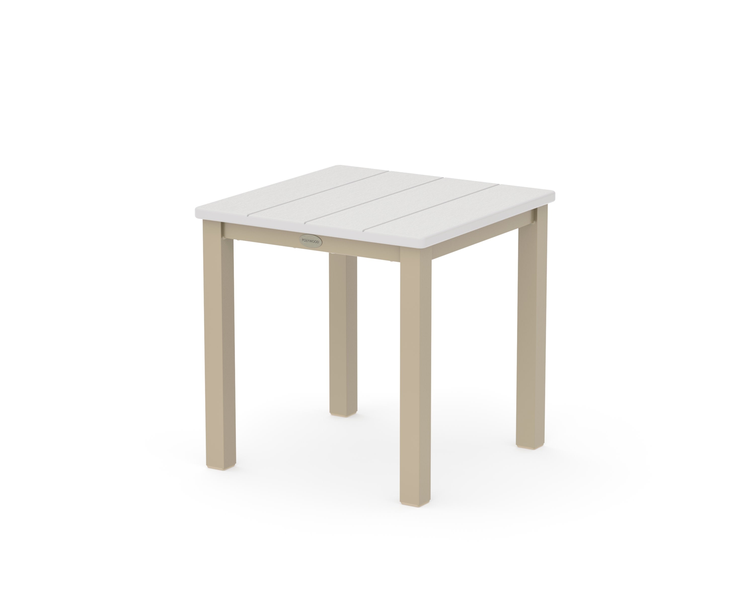 Main Street 18" Side Table in Sand / Vintage White