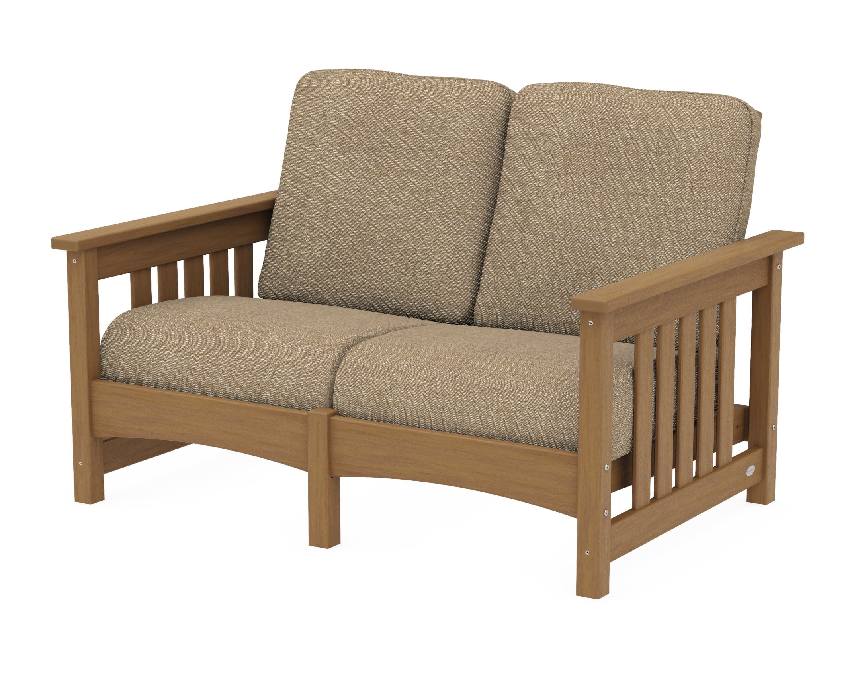 Club Mission Loveseat in Natural / Charmer Desert