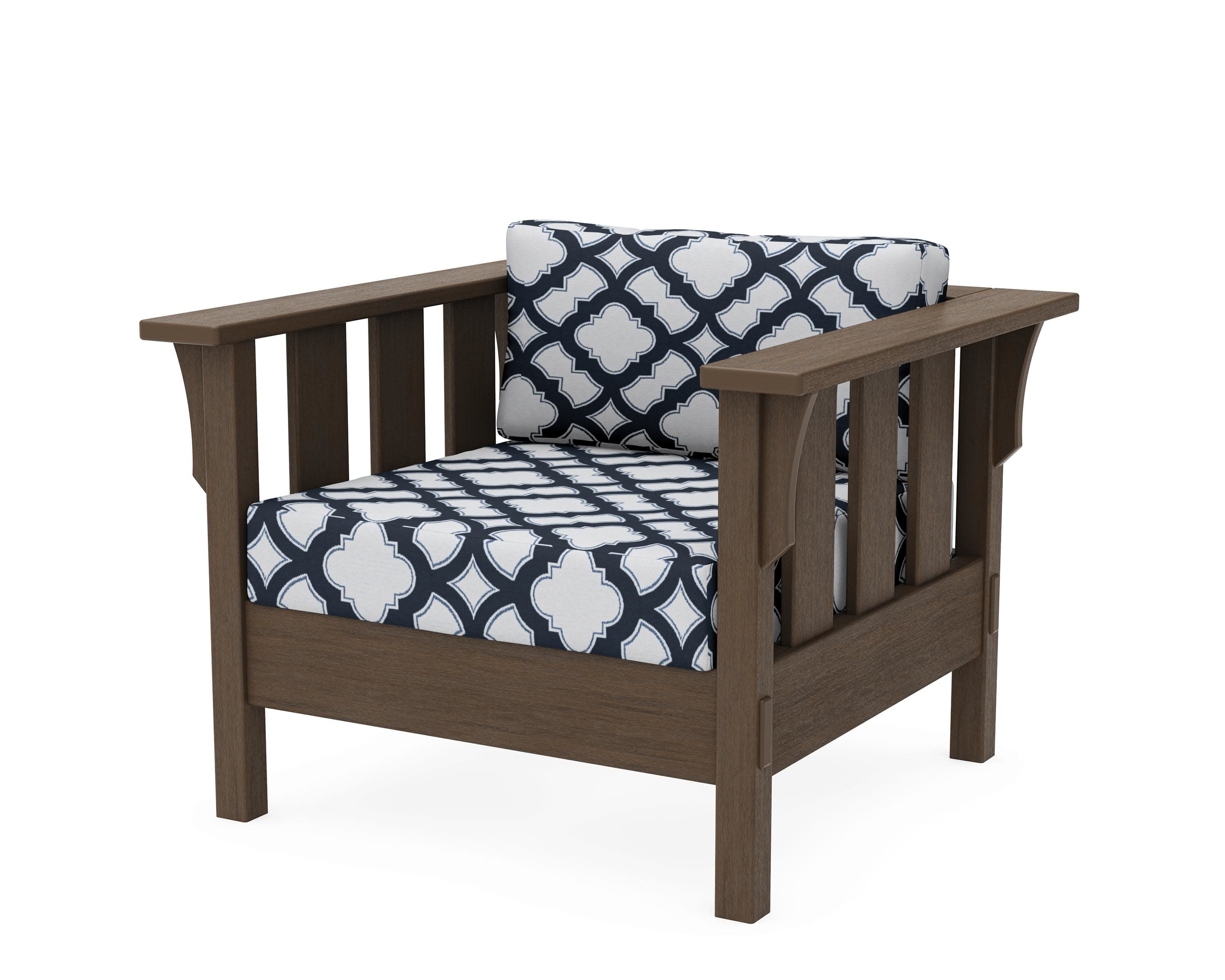 Acadia Deep Seating Chair in Kona / Trellis Marine Indigo