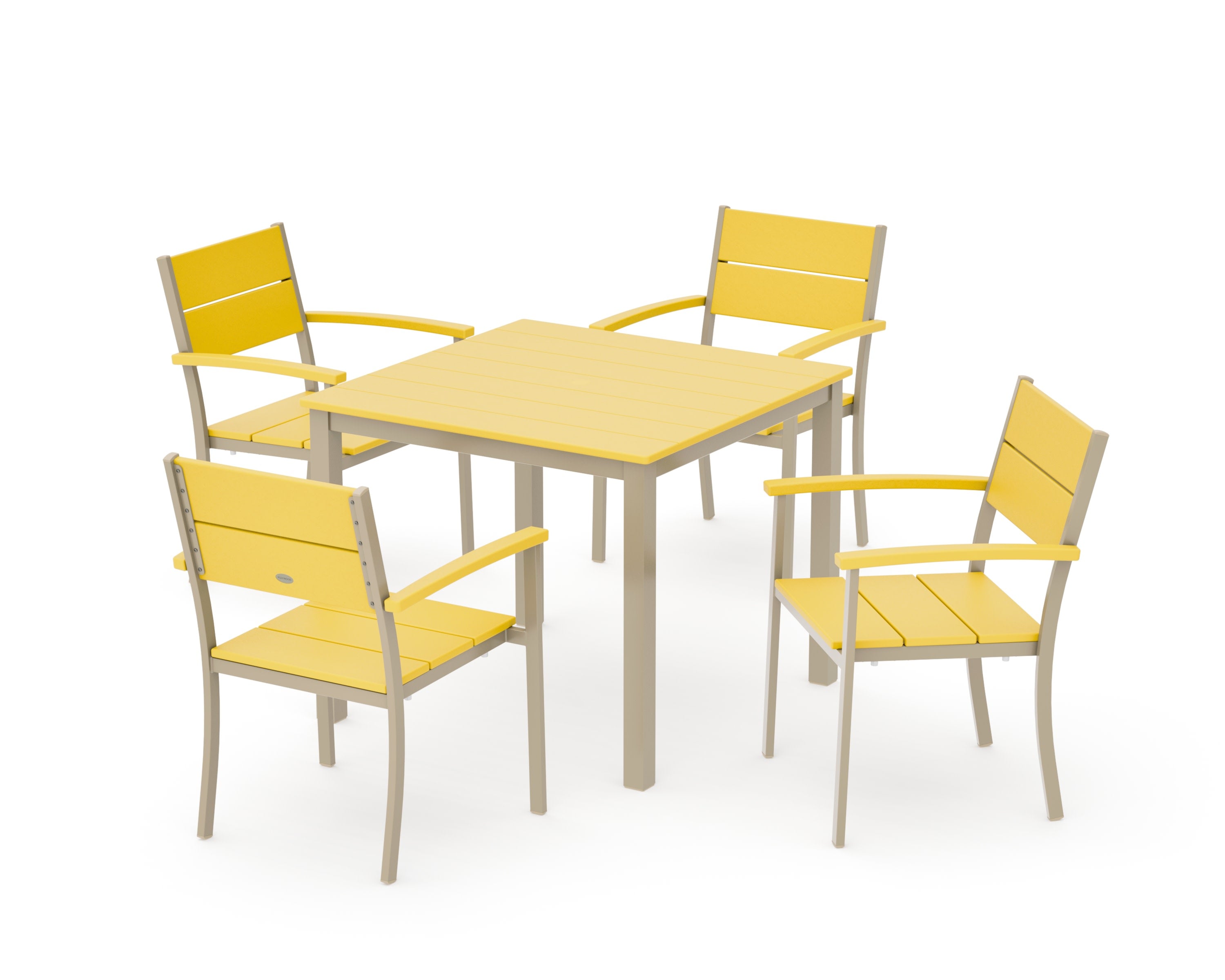 Main Street 5-Piece Dining Set in Sand / Lemon