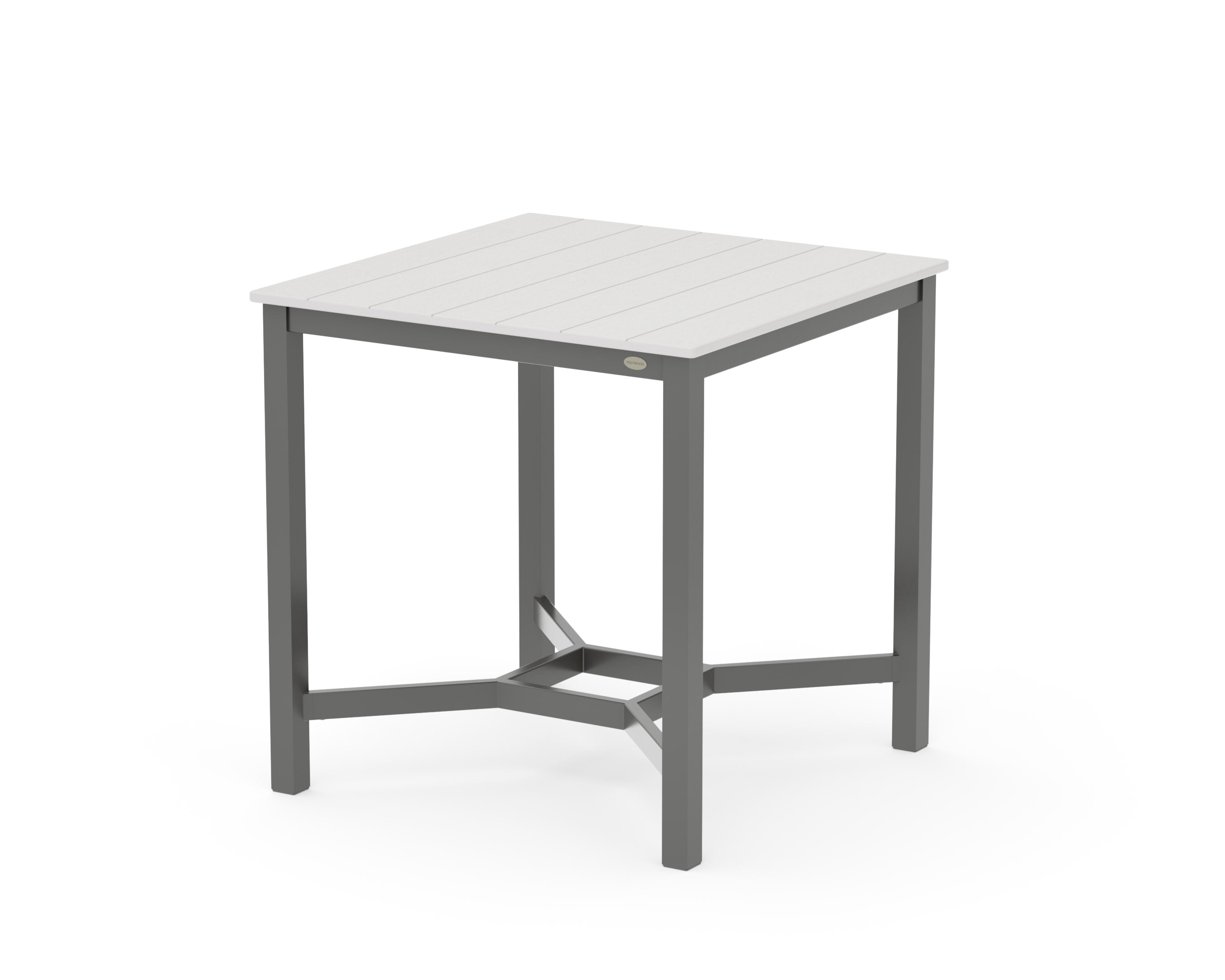 Main Street 36 x 36 Counter Table in Charcoal / Vintage White