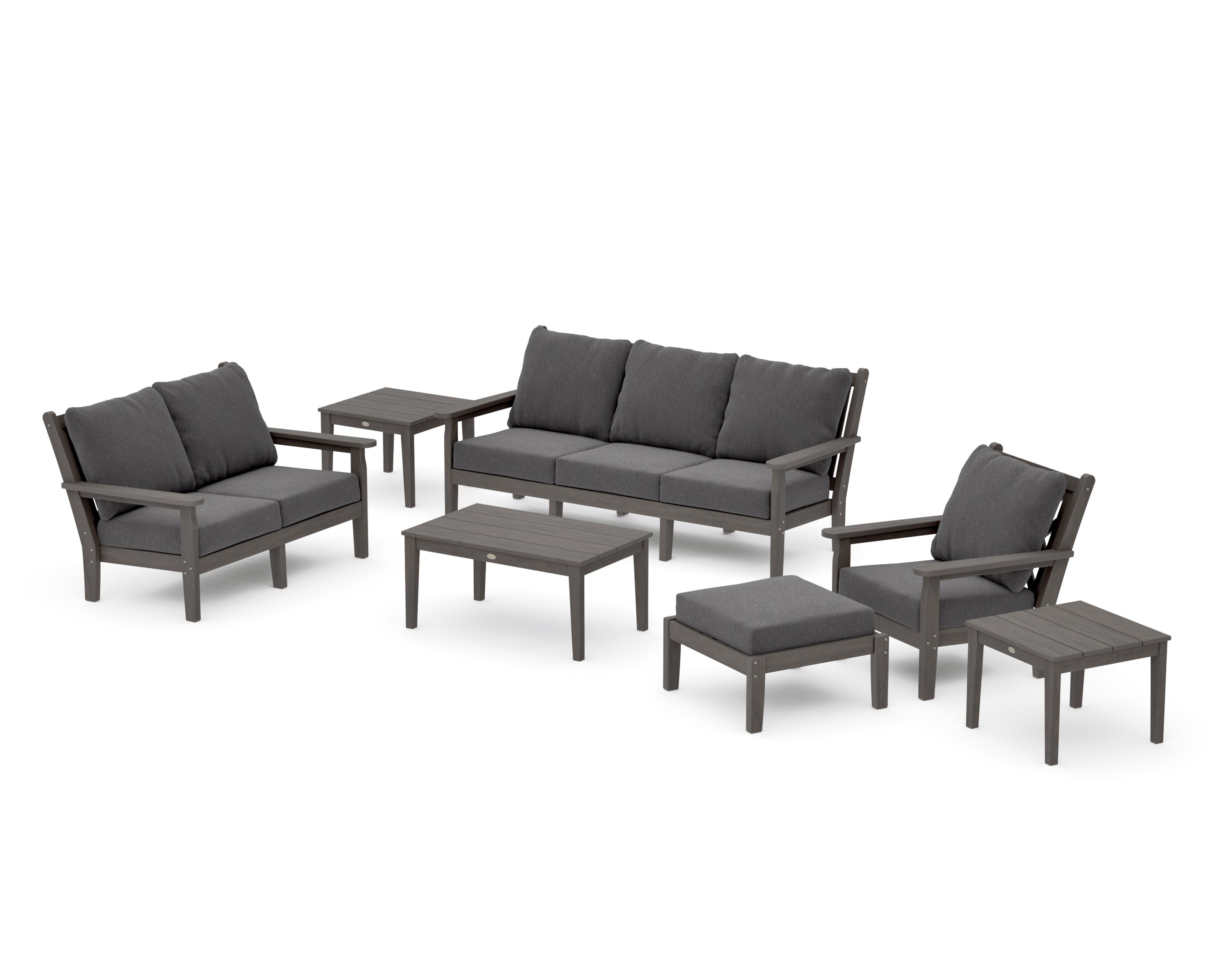 Chippendale 7-Piece Deep Seating Set in Driftwood / Ash Charcoal