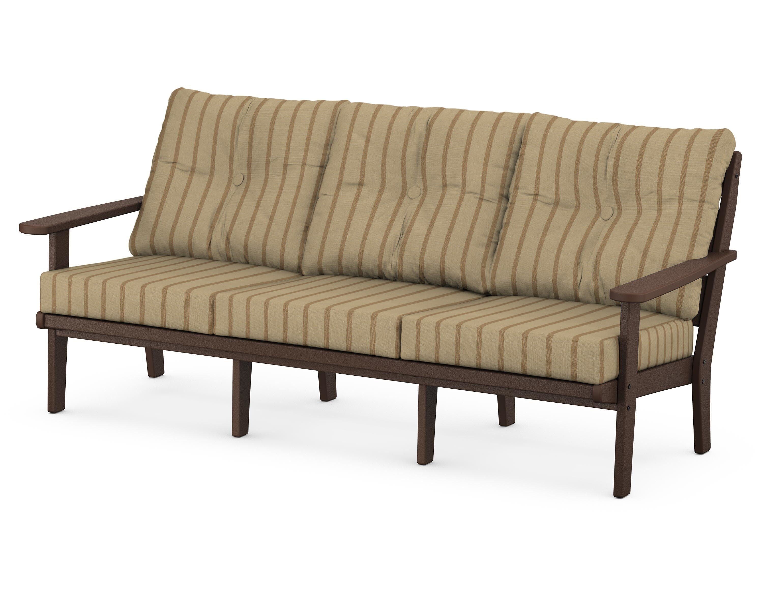 Lakeside Deep Seating Sofa in Mahogany / Unwind Driftwood