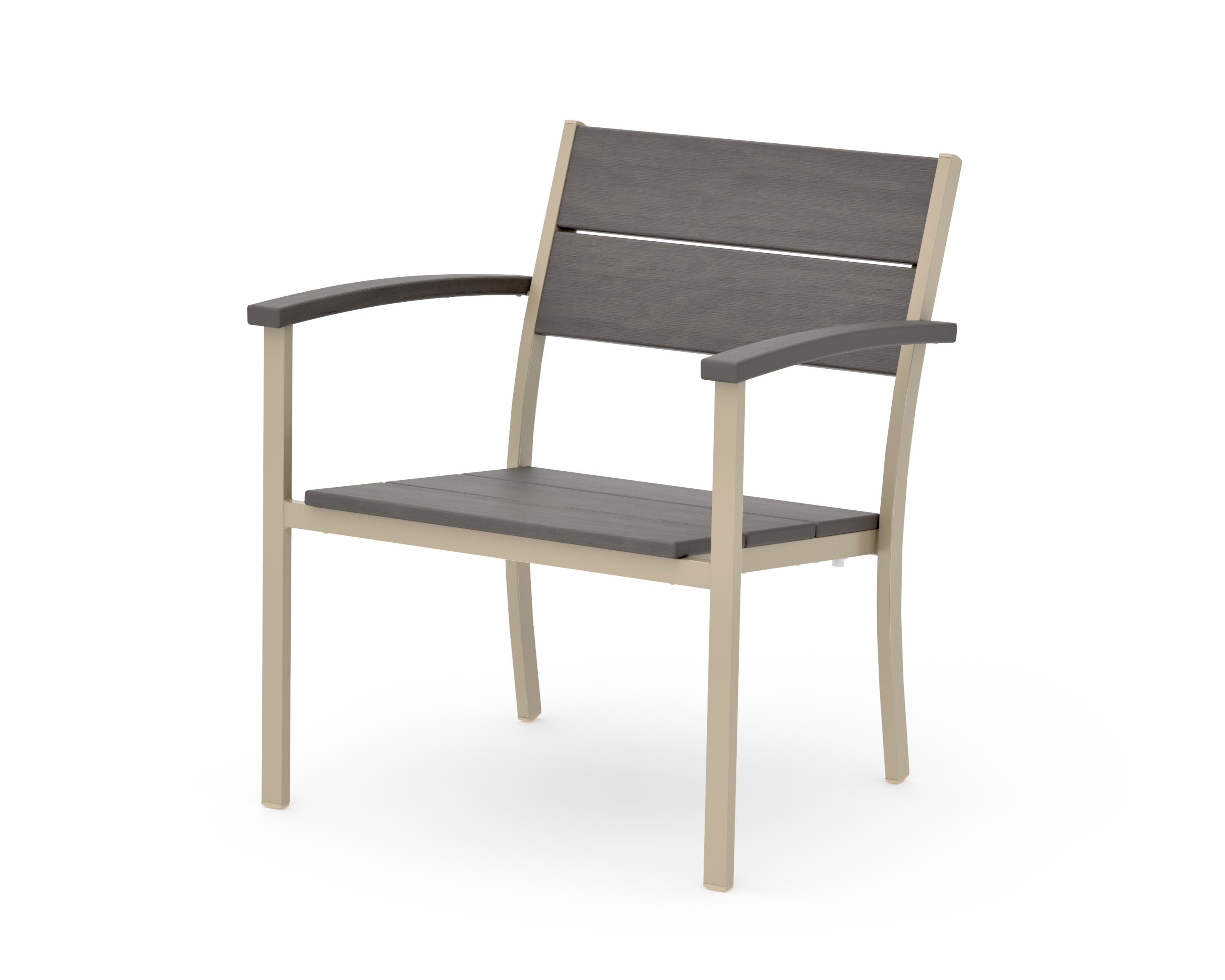 Main Street Stacking Lounge Arm Chair in Sand / Driftwood