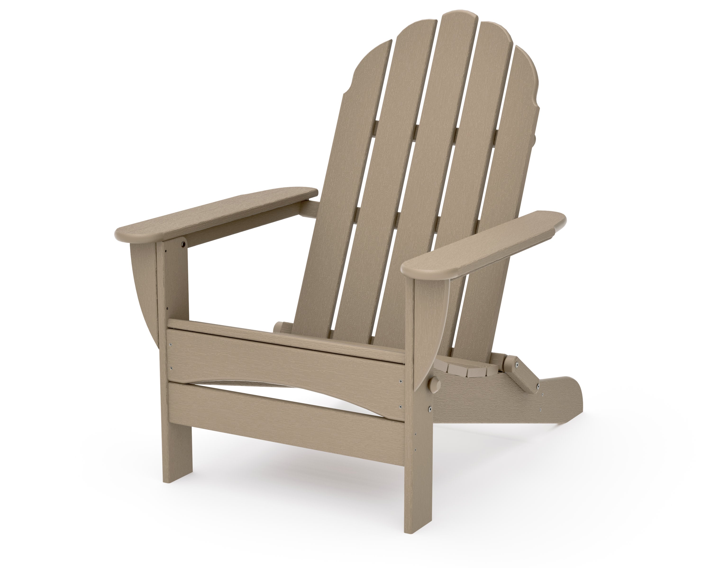 Classic Oversized Folding Adirondack Chair in Vintage Sahara