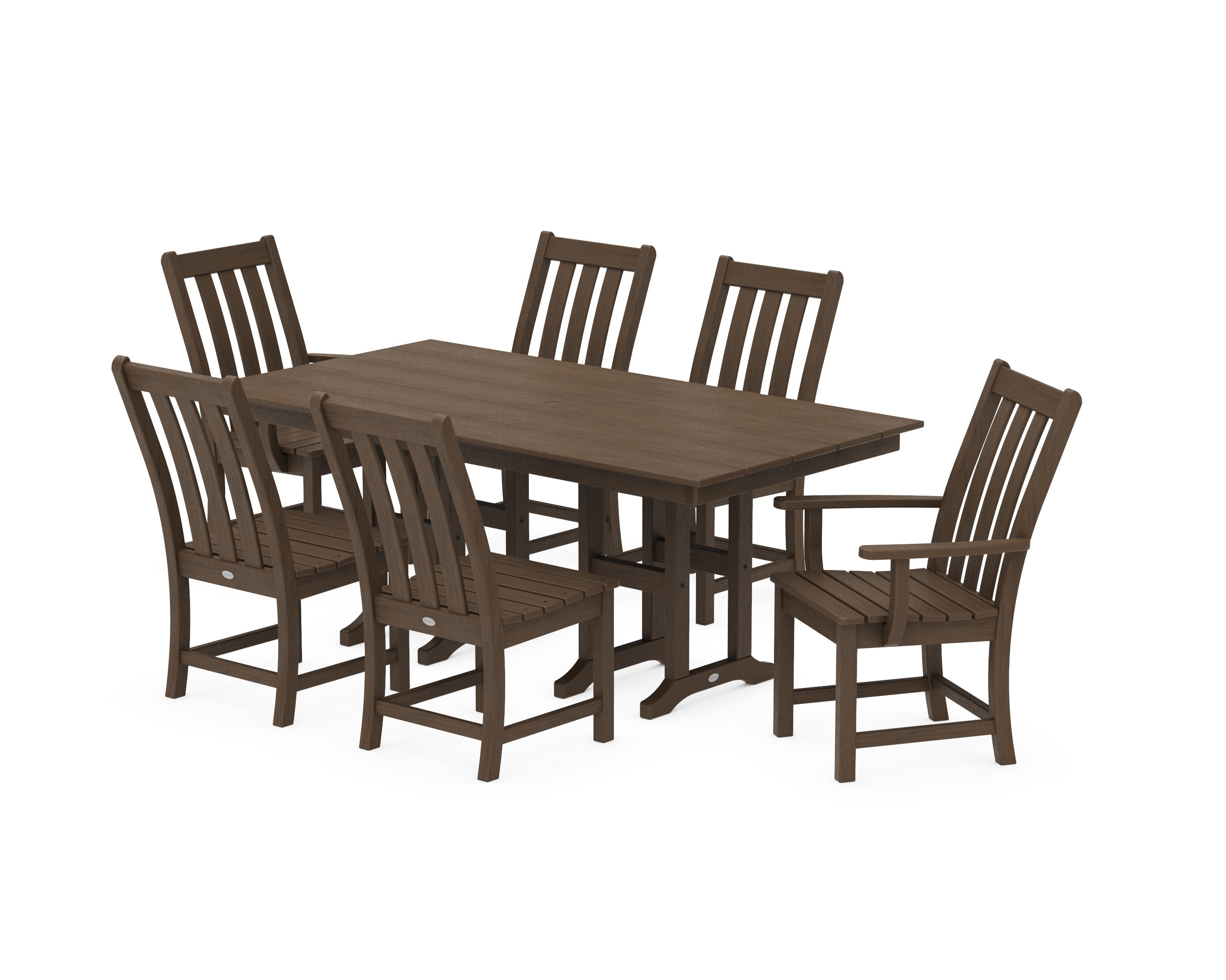 Vineyard 7-Piece Farmhouse Dining Set in Kona