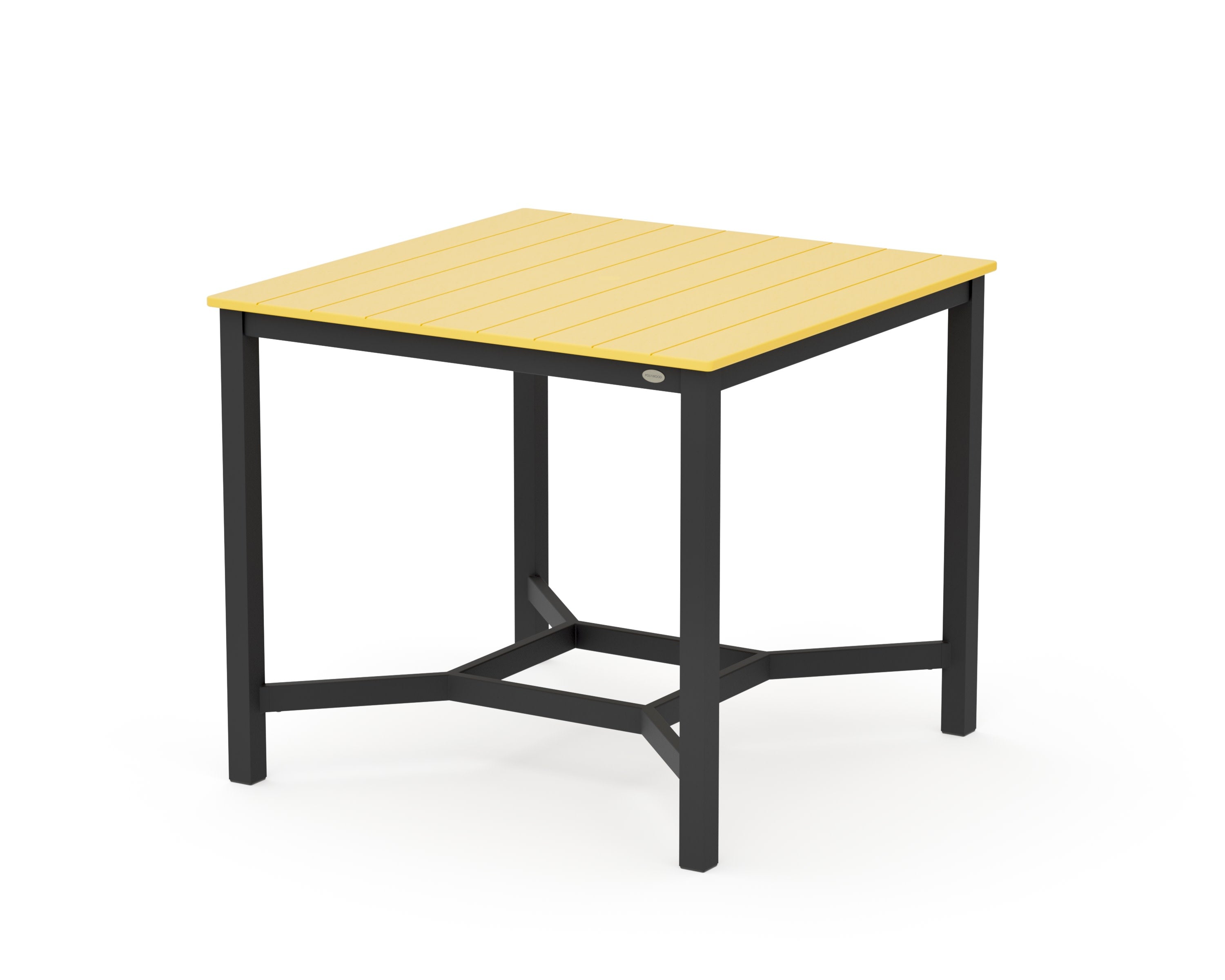 Main Street 42 x 42 Counter Table in Black / Lemon