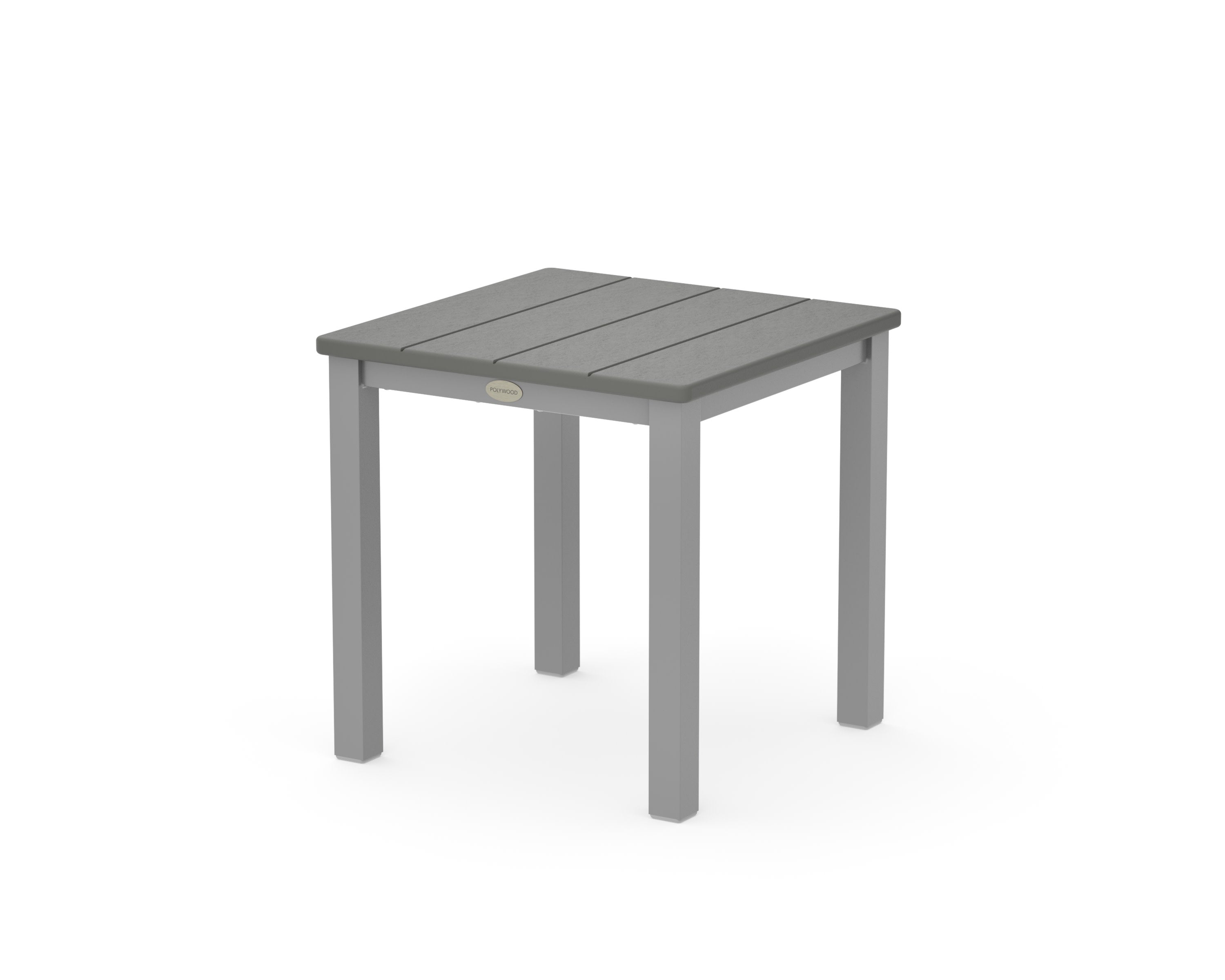 Main Street 18" Side Table in Silver / Slate Grey