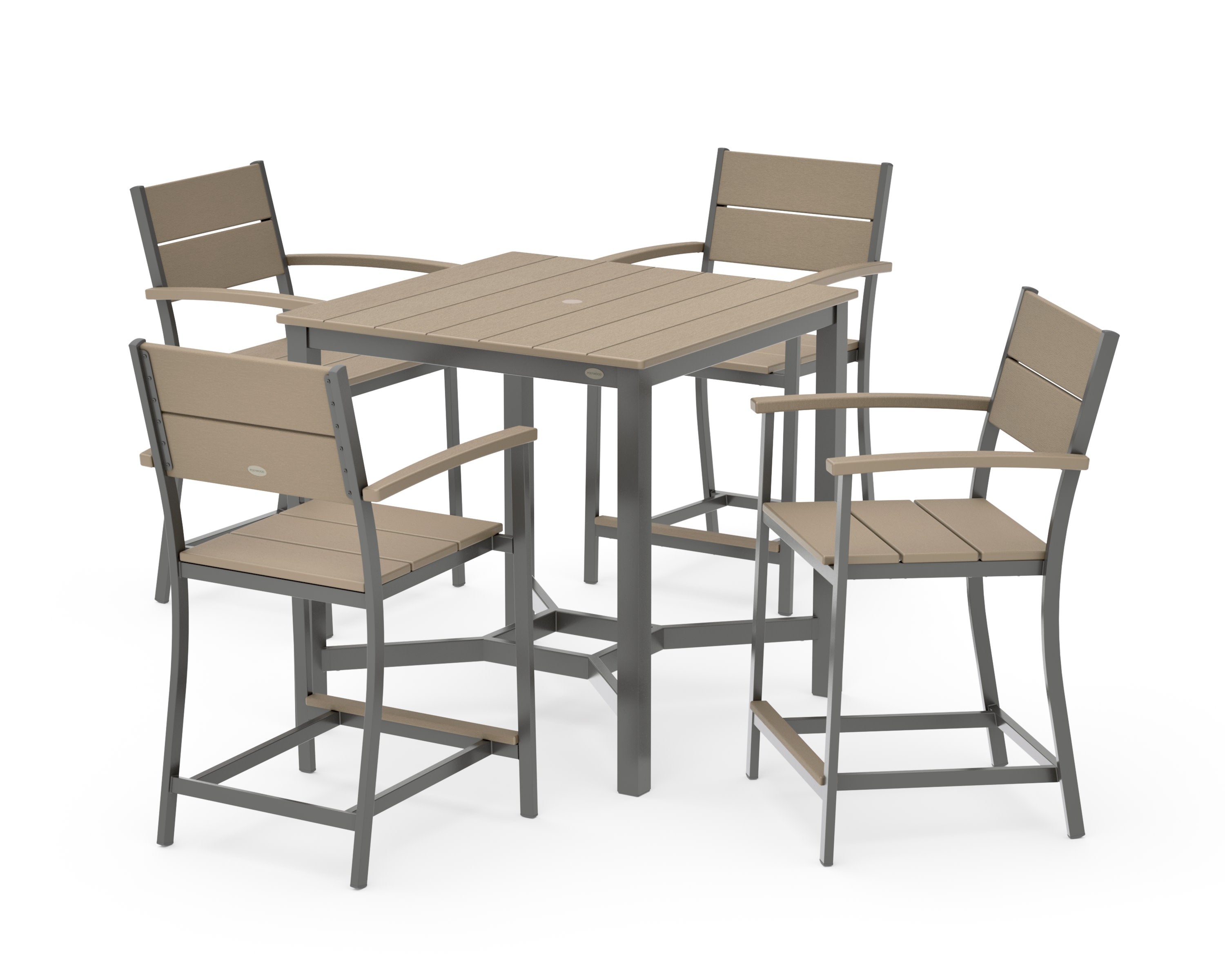 Main Street 5-Piece Counter Set in Charcoal / Vintage Sahara