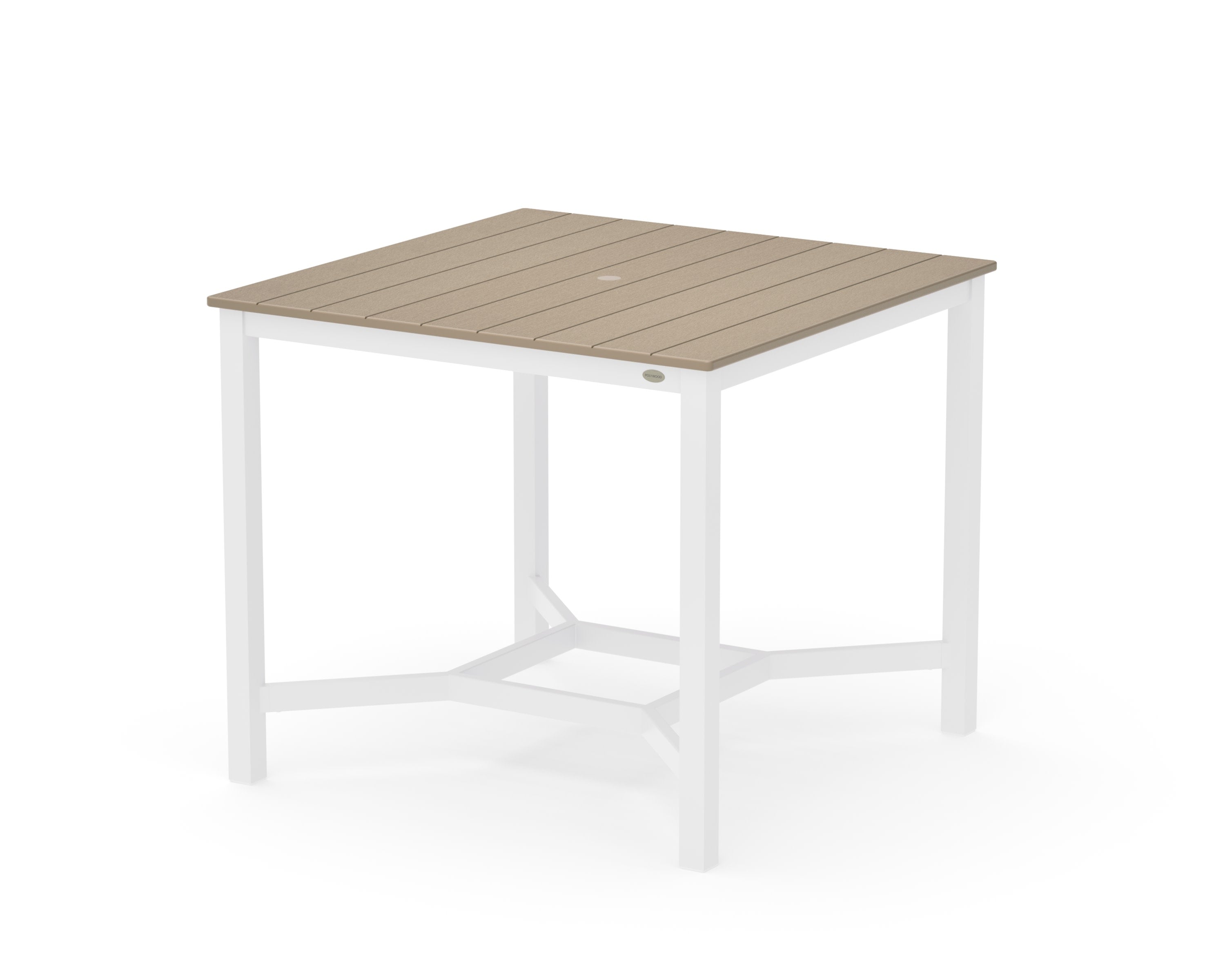 Main Street 42 x 42 Counter Table in White / Vintage Sahara
