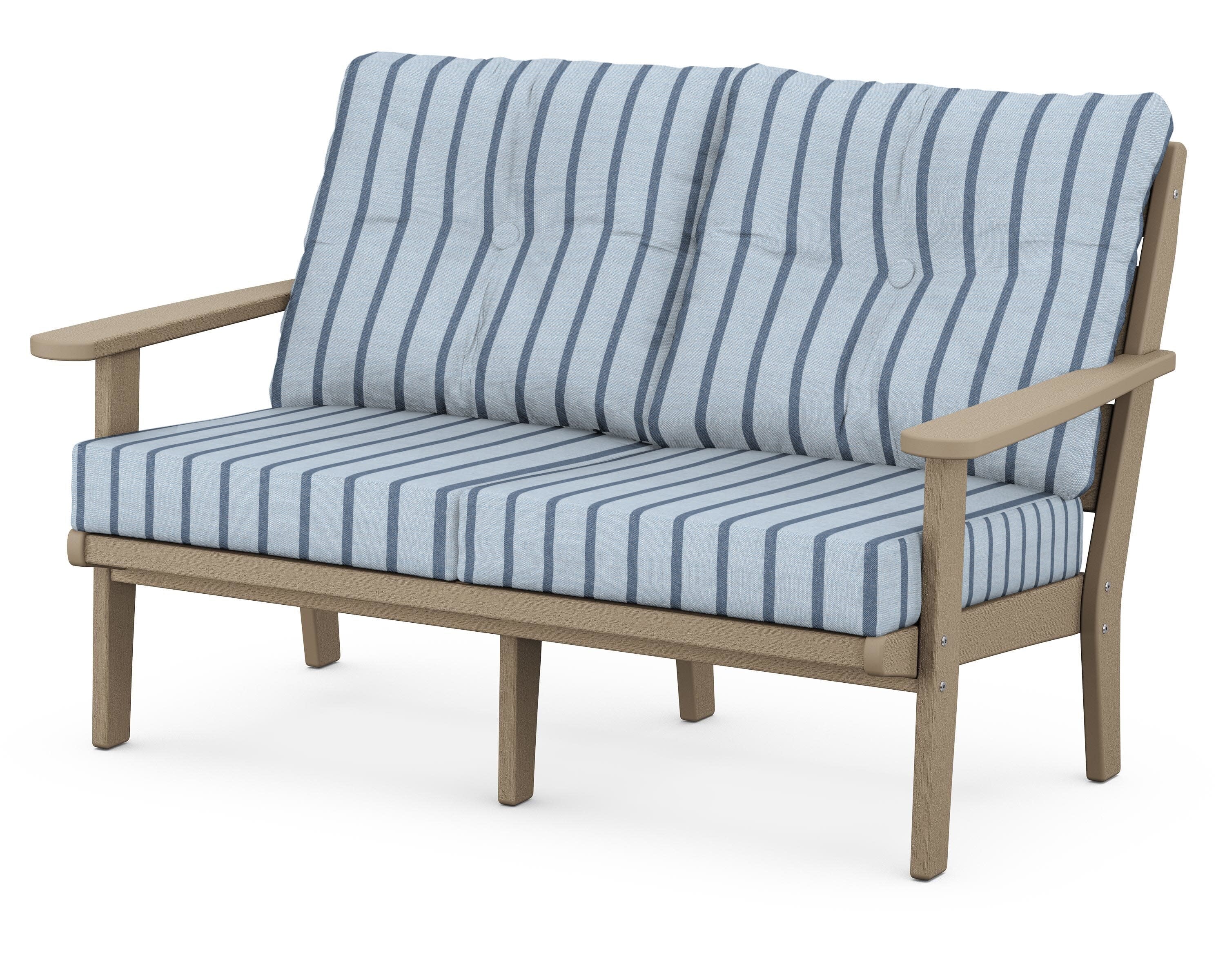 Lakeside Deep Seating Loveseat in Vintage Sahara / Unwind Sky
