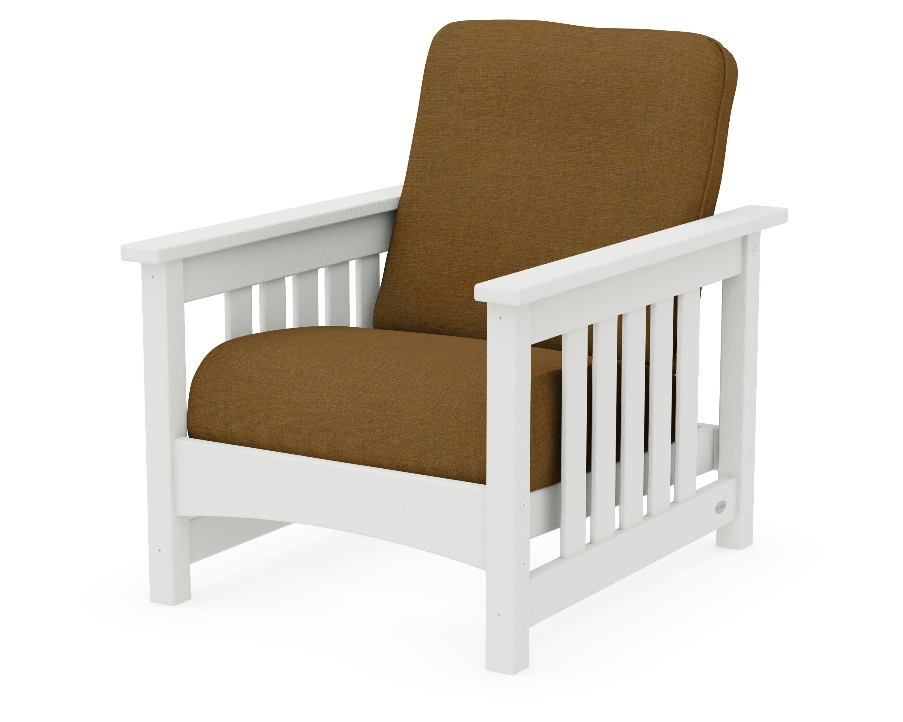Club Mission Chair in Vintage White / Exhale Teak