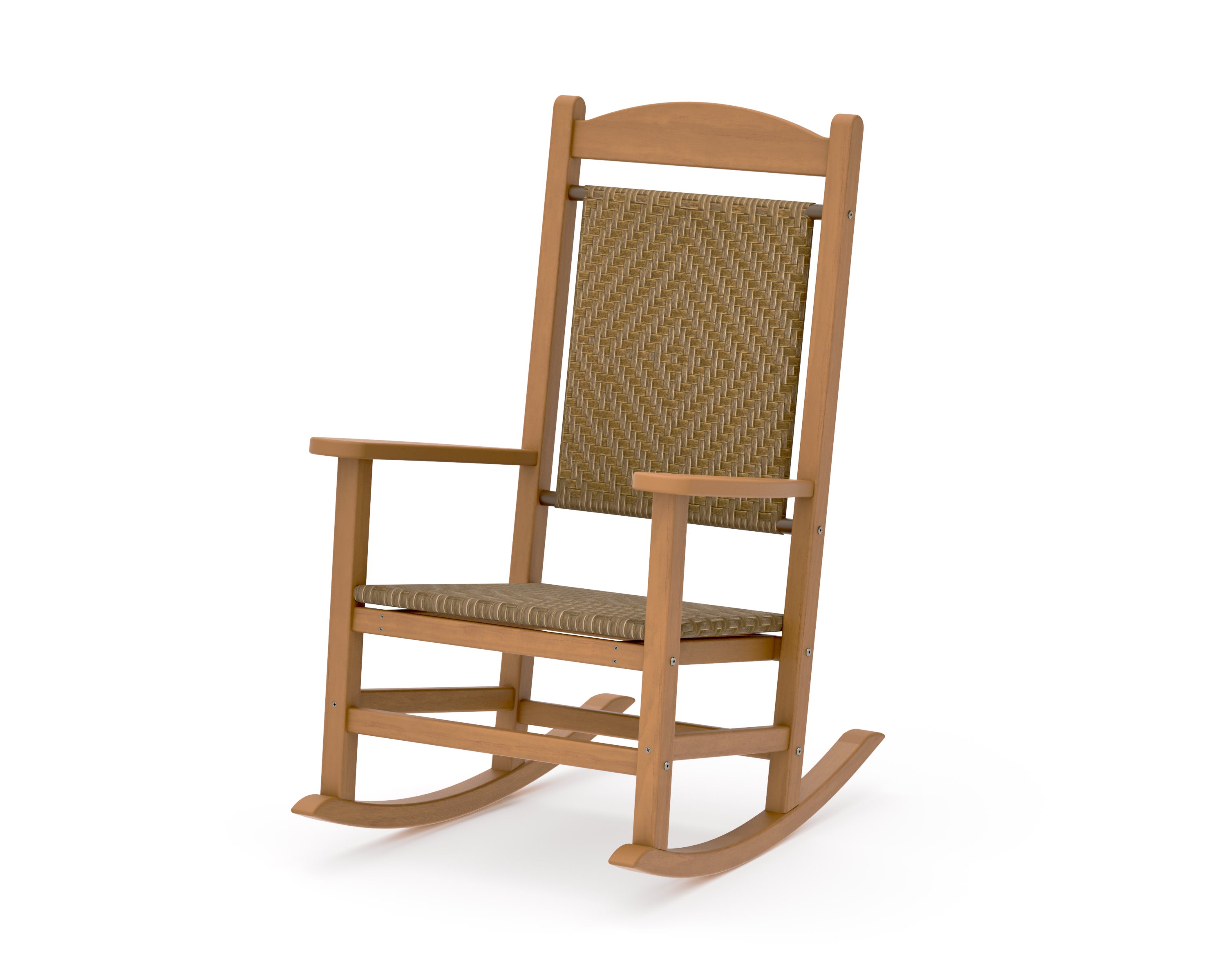 Presidential Woven Rocking Chair in Natural / Tigerwood