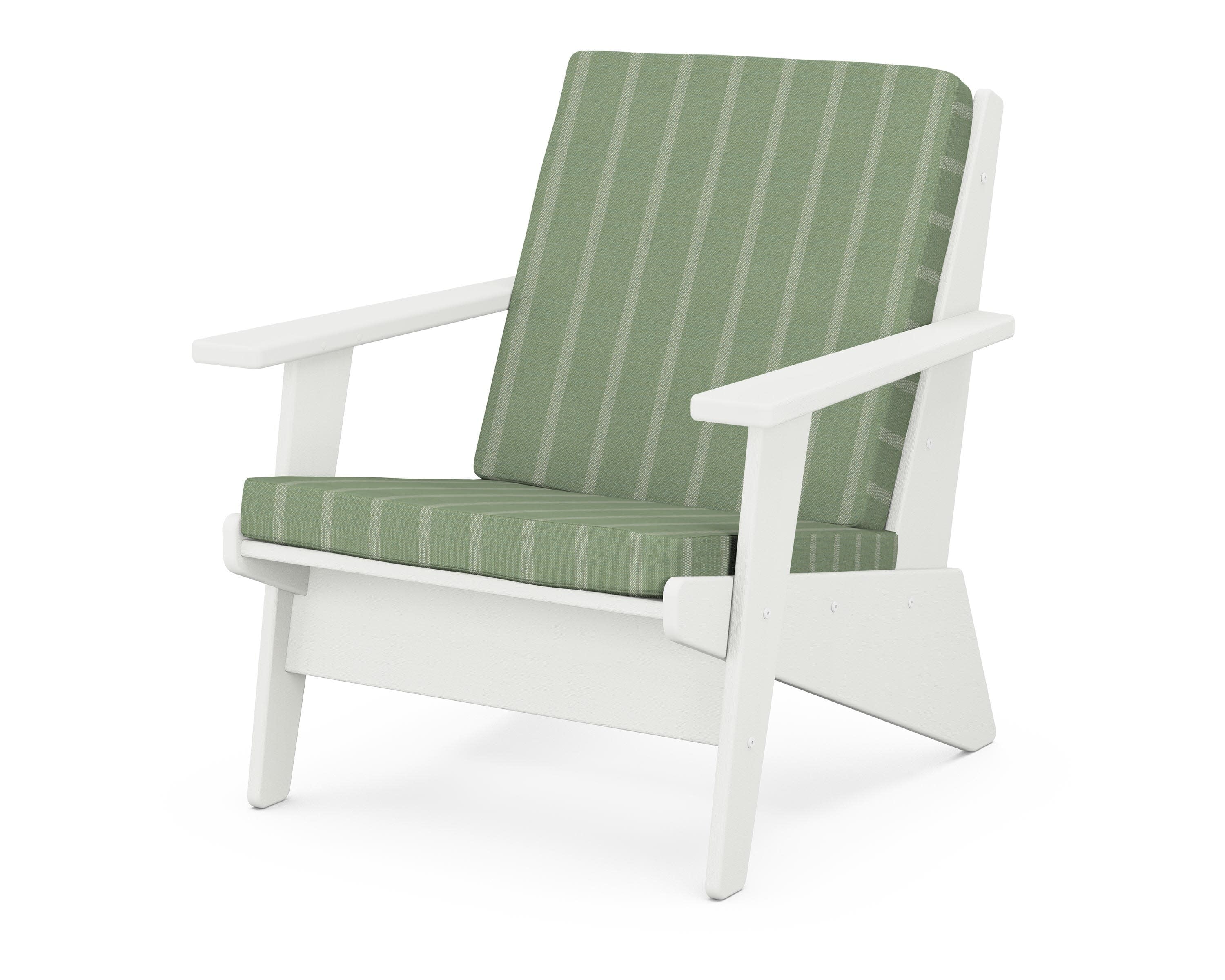 Riviera Modern Lounge Chair in Vintage White / Unwind Rainwashed