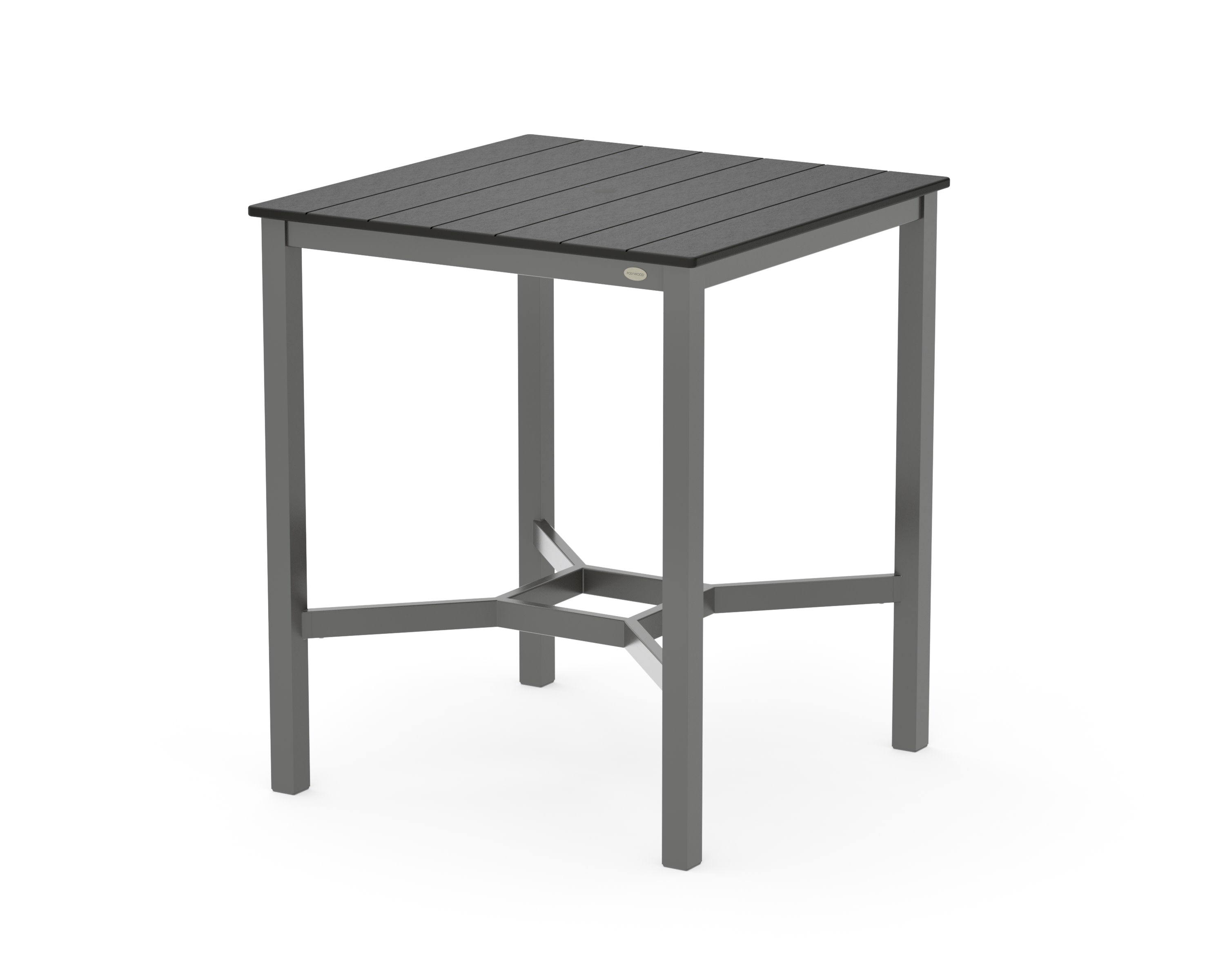 Main Street 36 x 36 Bar Table in Charcoal / Black