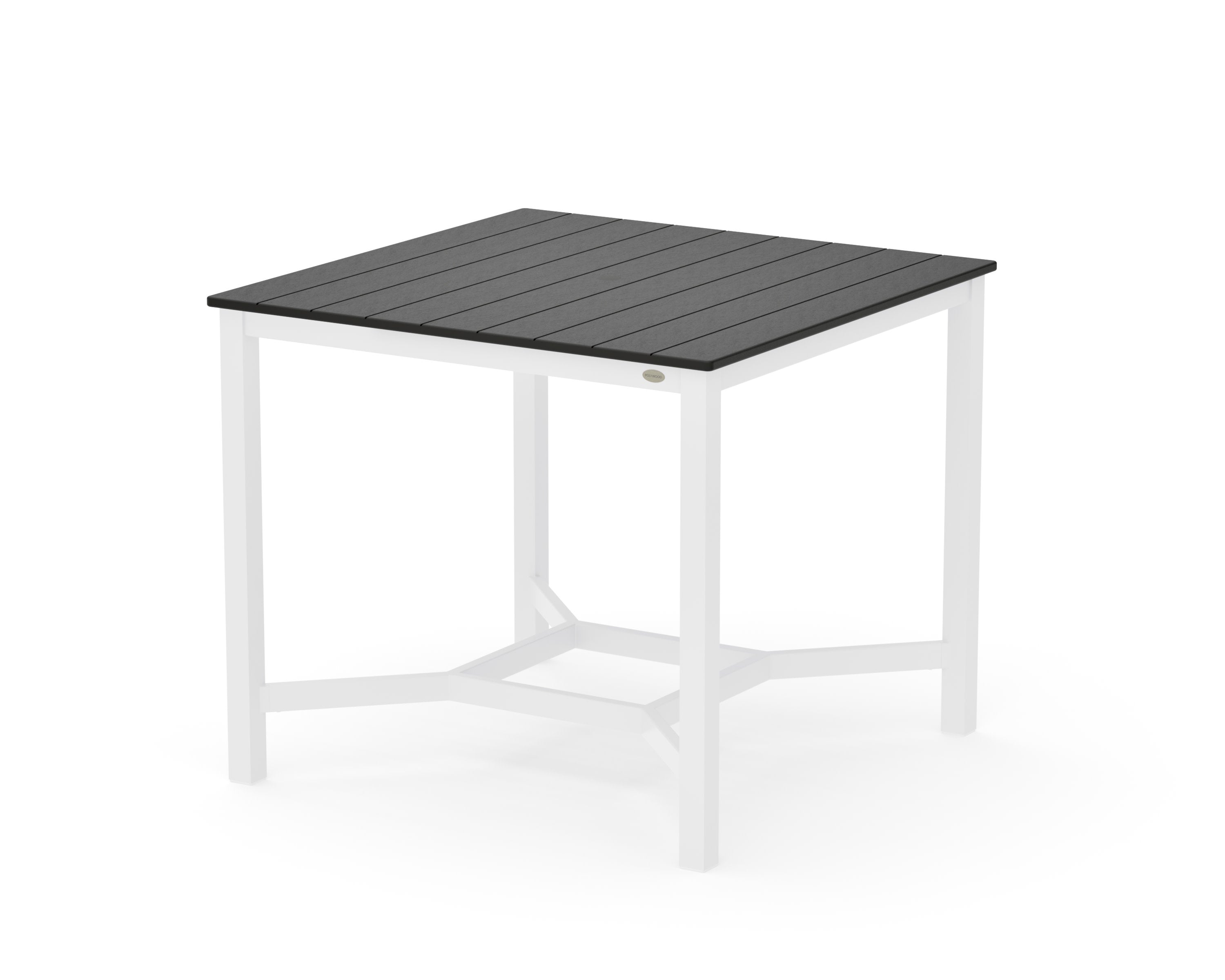 Main Street 42 x 42 Counter Table in White / Black