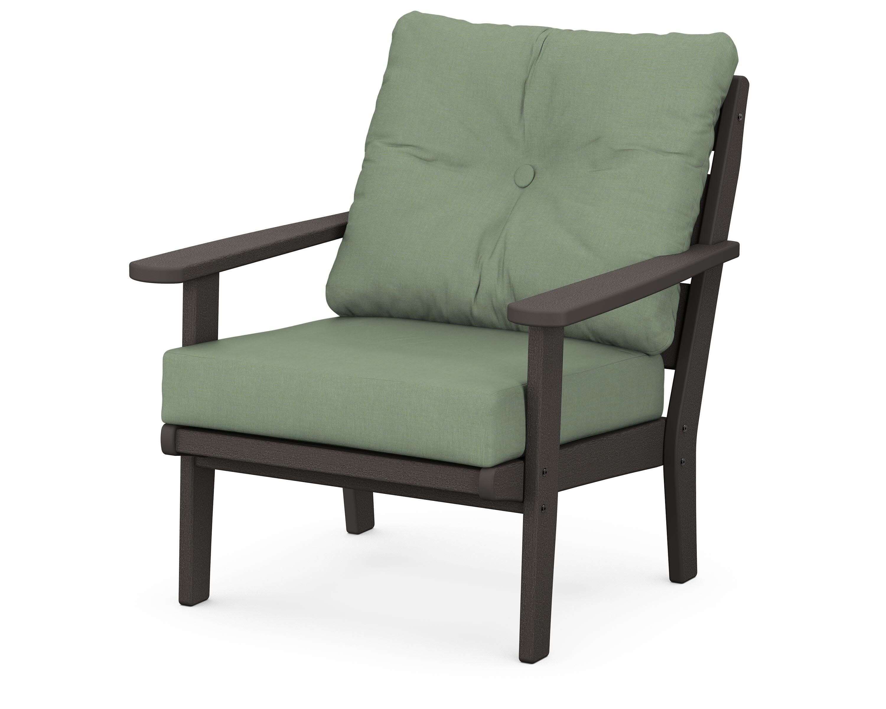 Lakeside Deep Seating Chair in Vintage Coffee / Exhale Rainwashed
