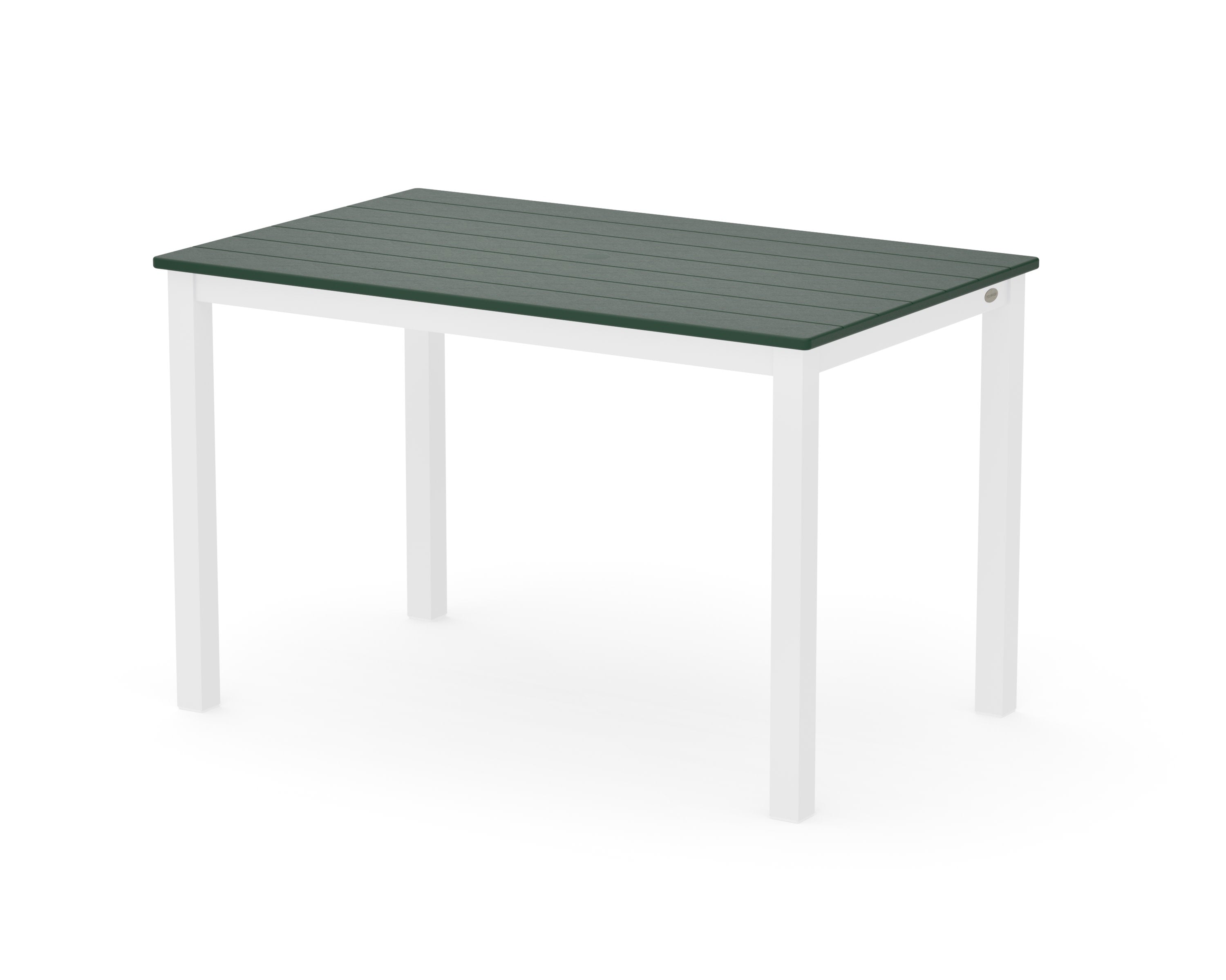 Main Street 30 x 48 Dining Table in White / Green