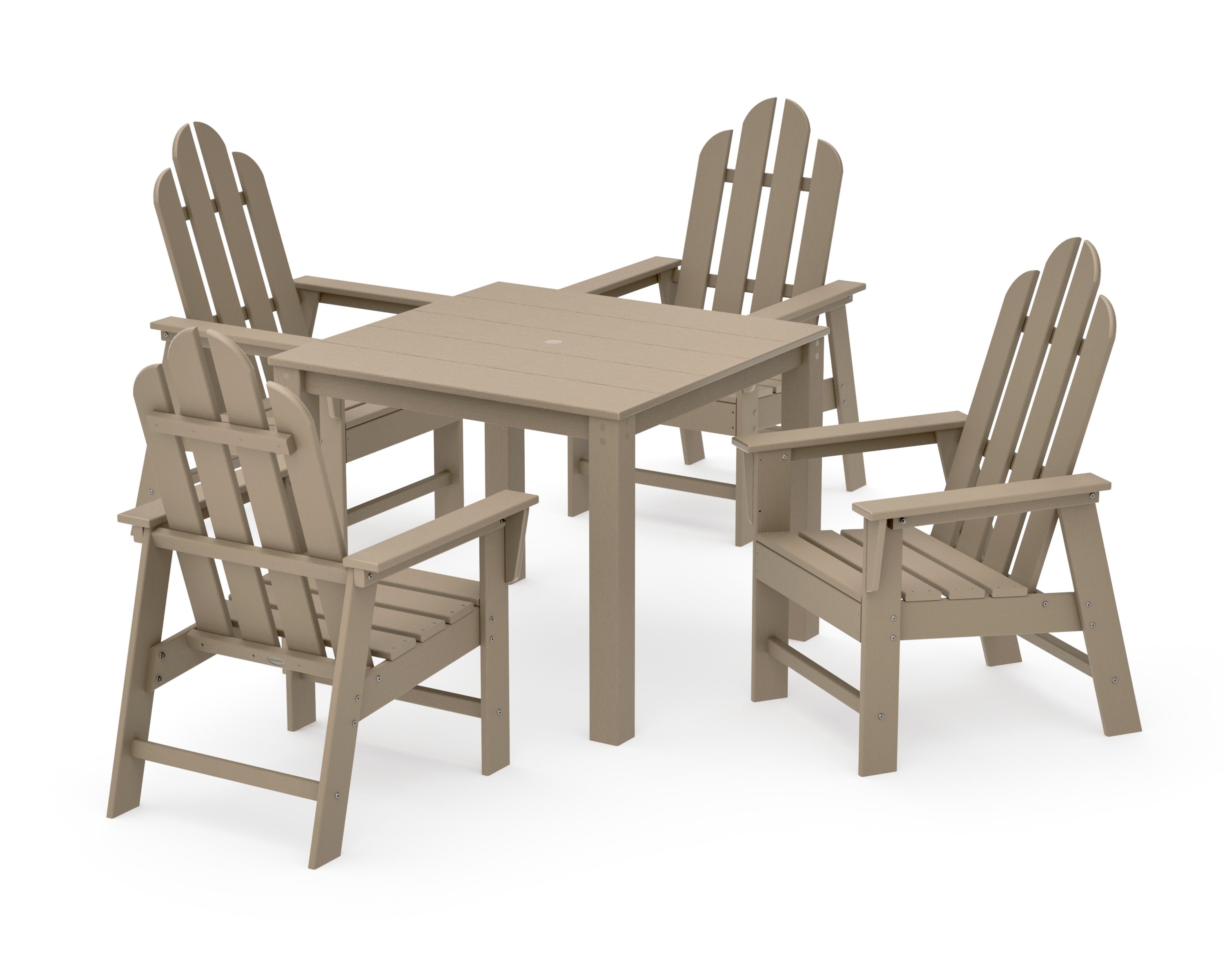 Long Island 5-Piece Parsons Dining Set in Vintage Sahara