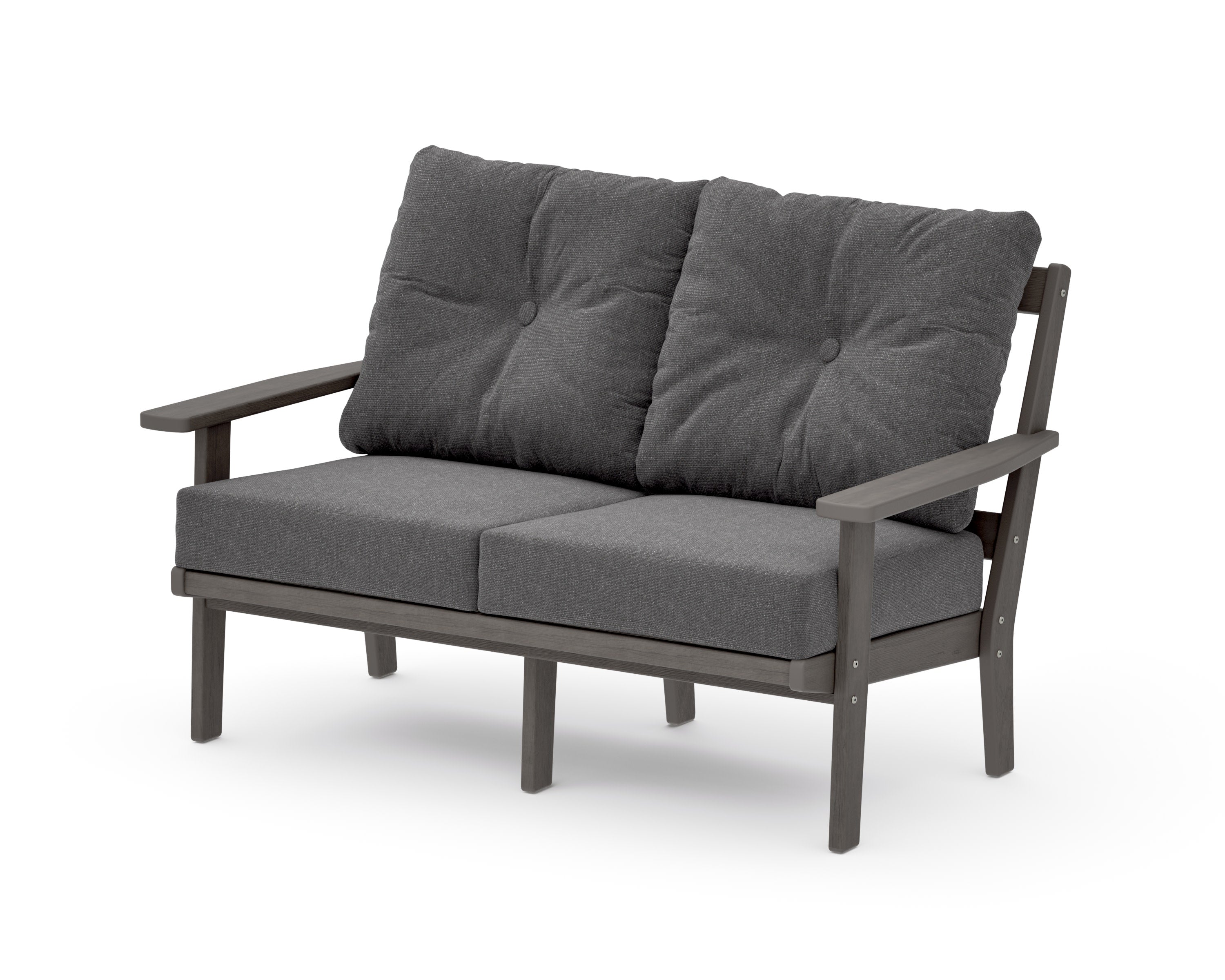 Prairie Deep SeatingLoveseat in Driftwood / Ash Charcoal