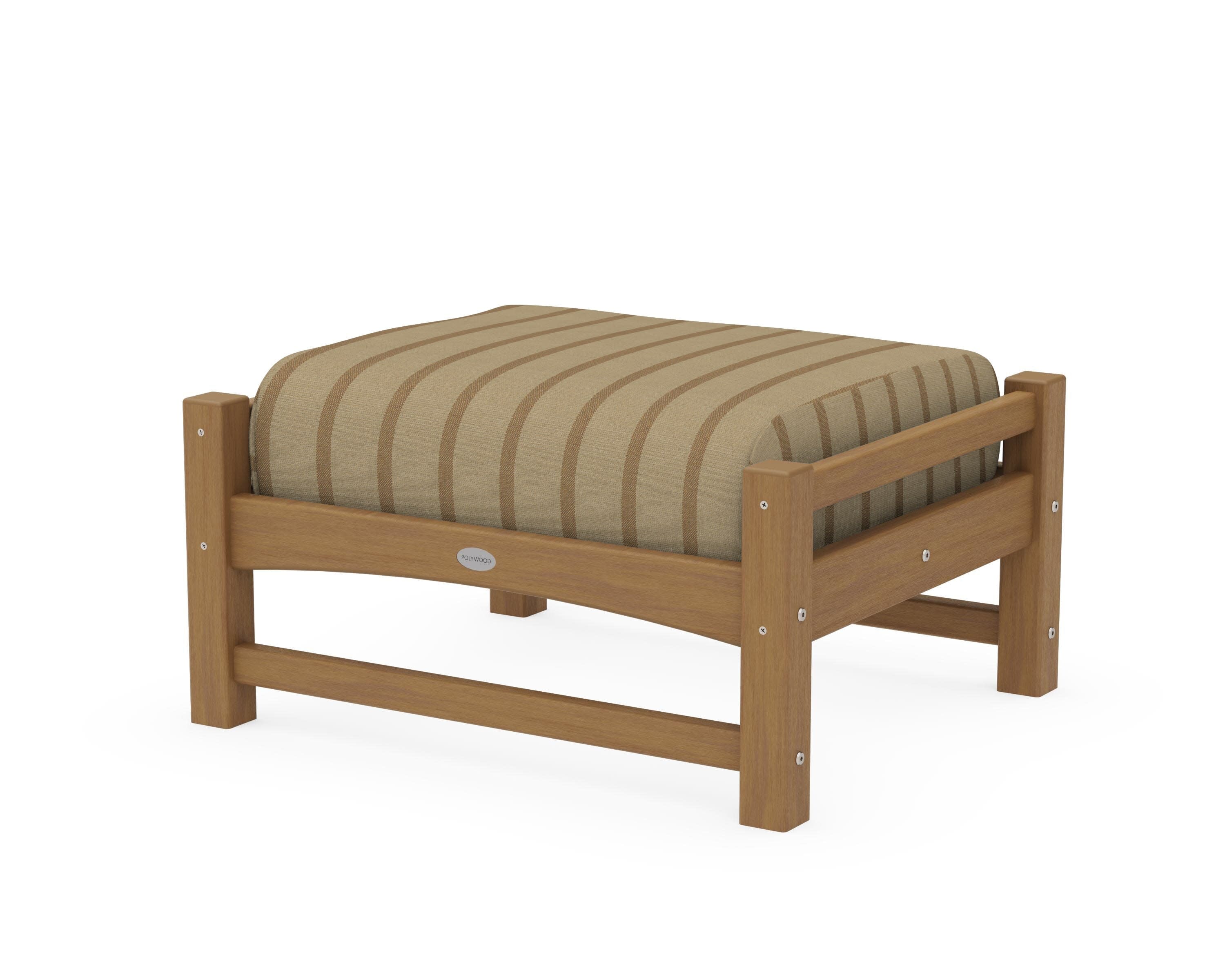 Club Ottoman in Natural / Unwind Driftwood