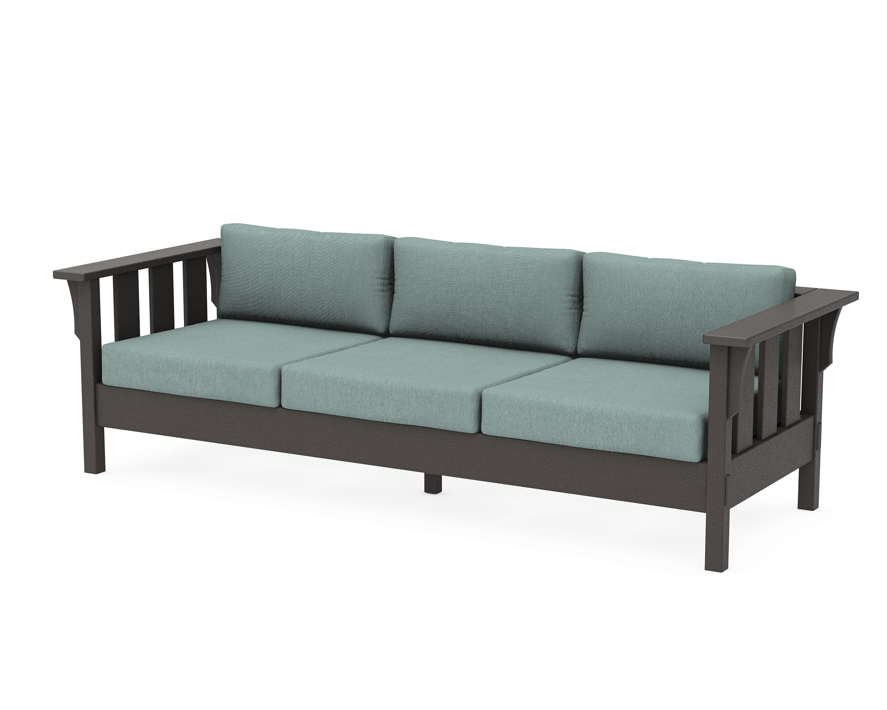 Acadia Deep Seating Sofa in Vintage Coffee / Glacier Spa