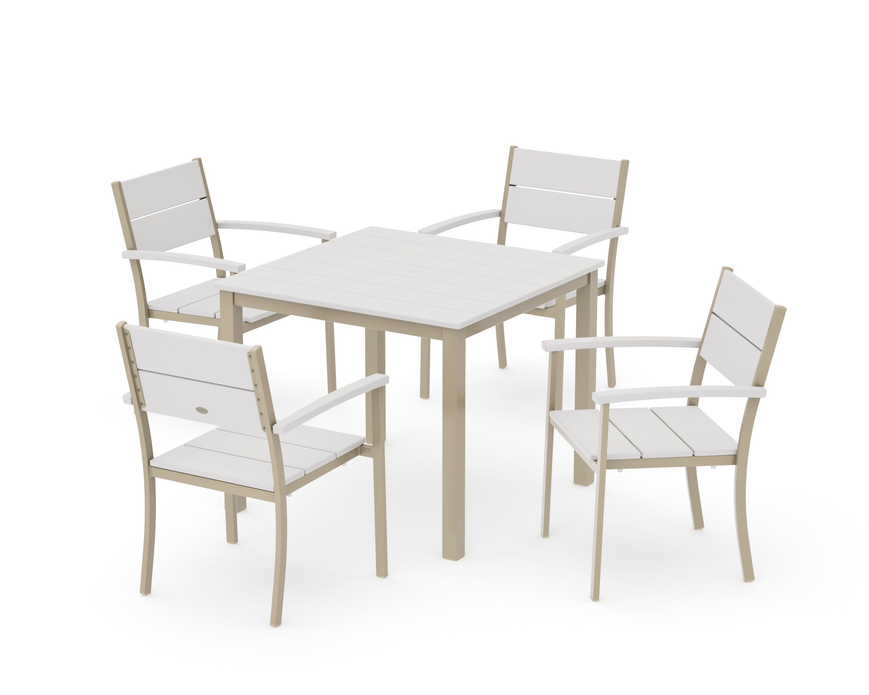 Main Street 5-Piece Dining Set in Sand / Vintage White