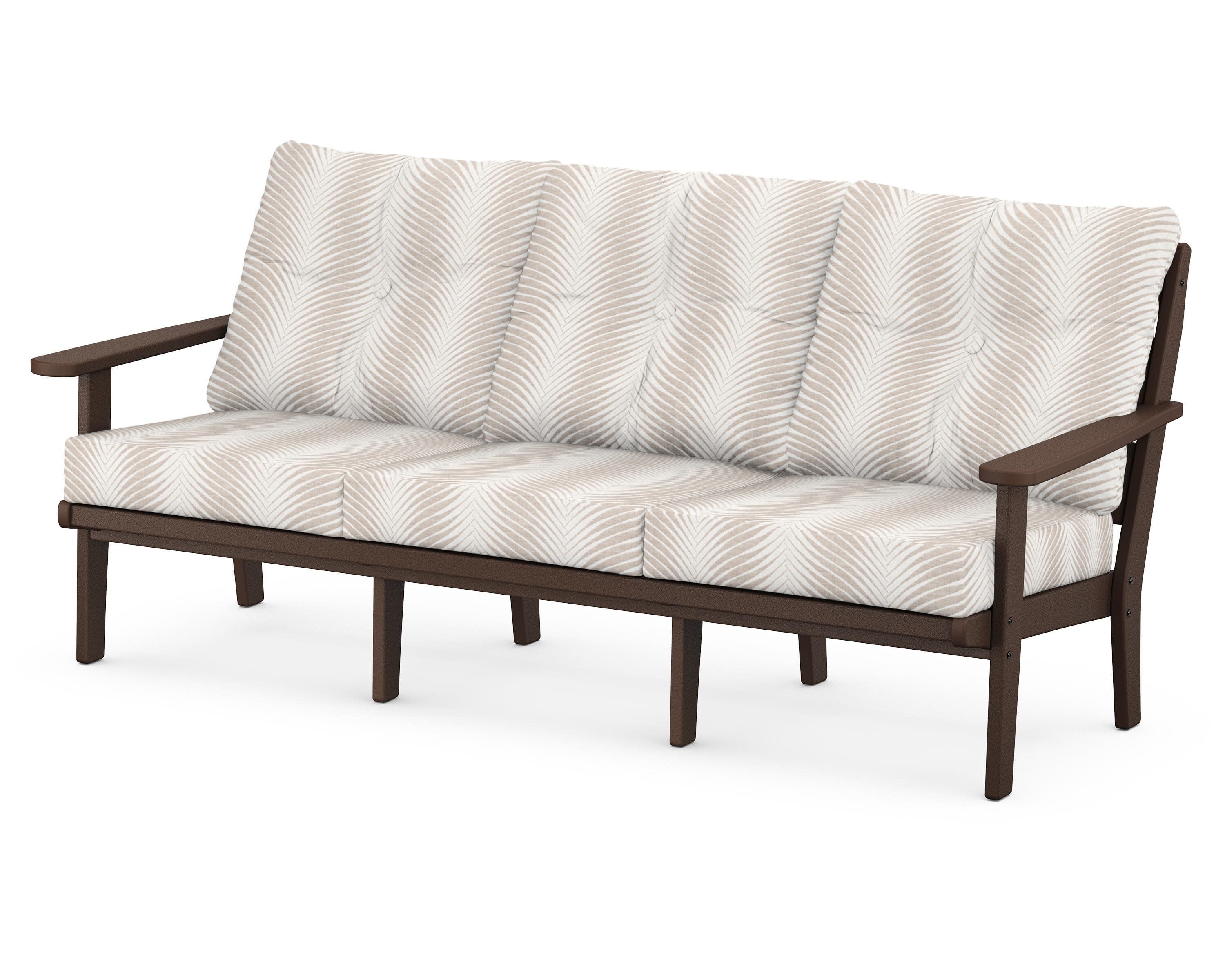 Lakeside Deep Seating Sofa in Mahogany / Clock Out Cloud