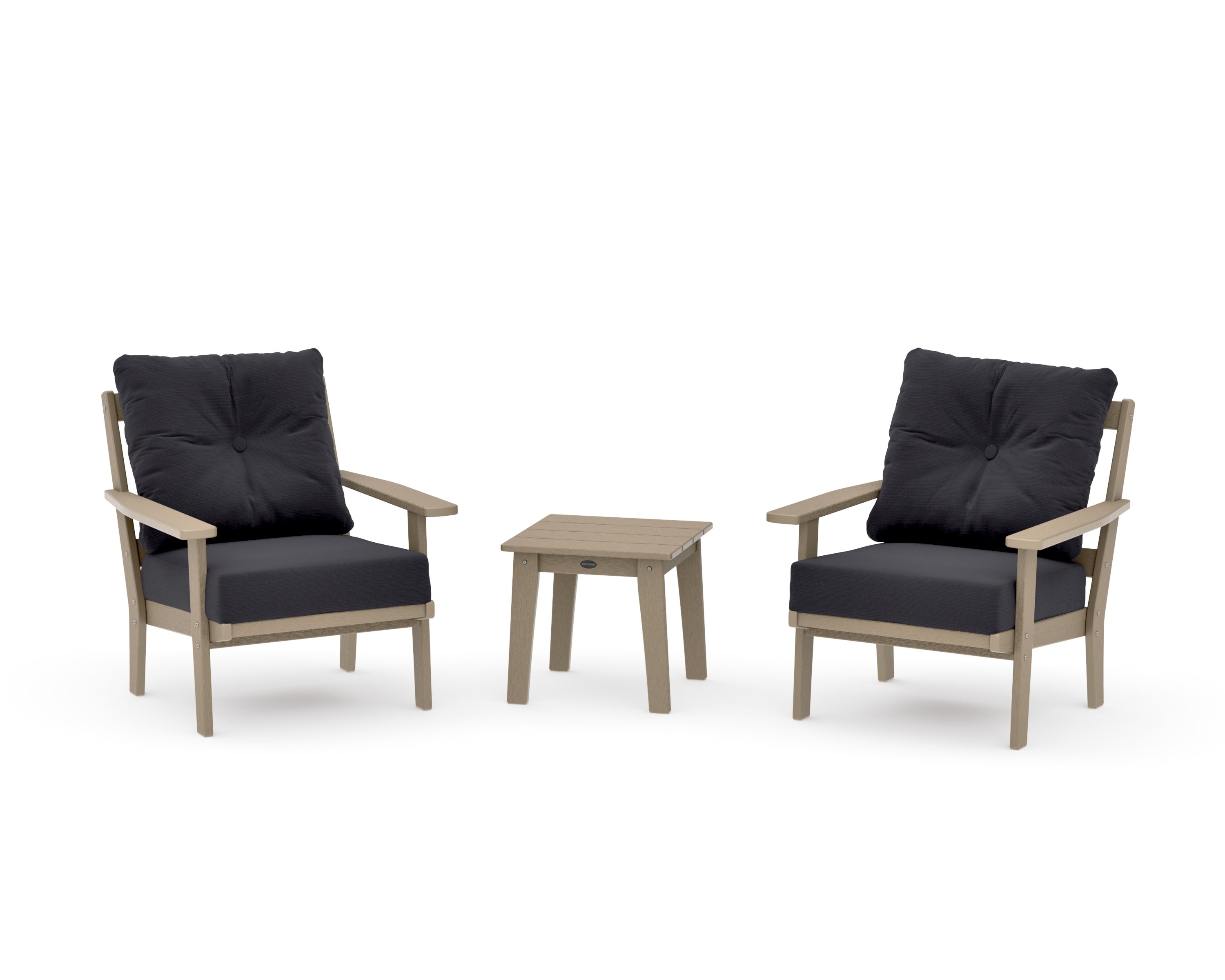 Oxford 3-Piece Deep Seating Set in Vintage Sahara / Midnight Linen