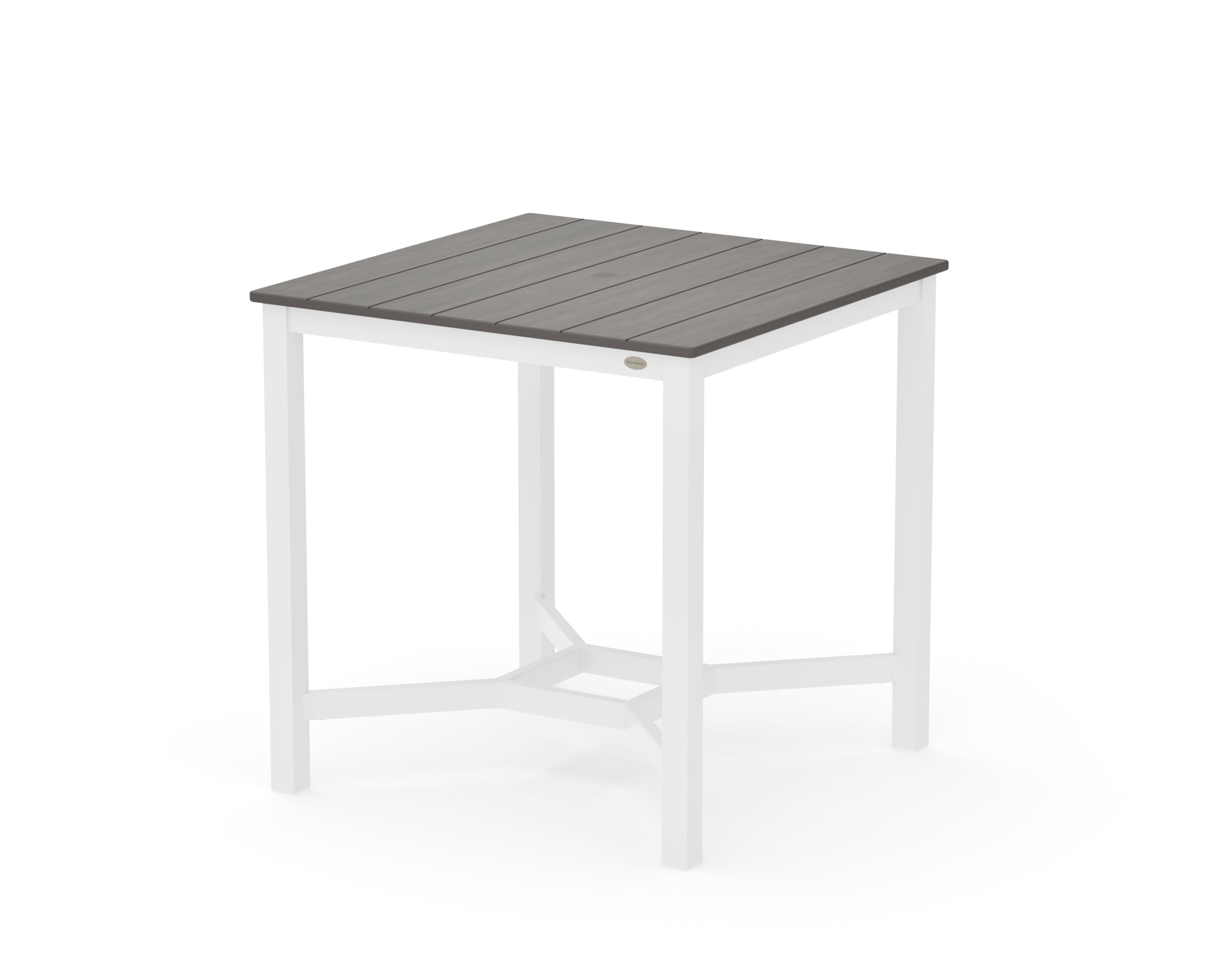 Main Street 36 x 36 Counter Table in White / Driftwood