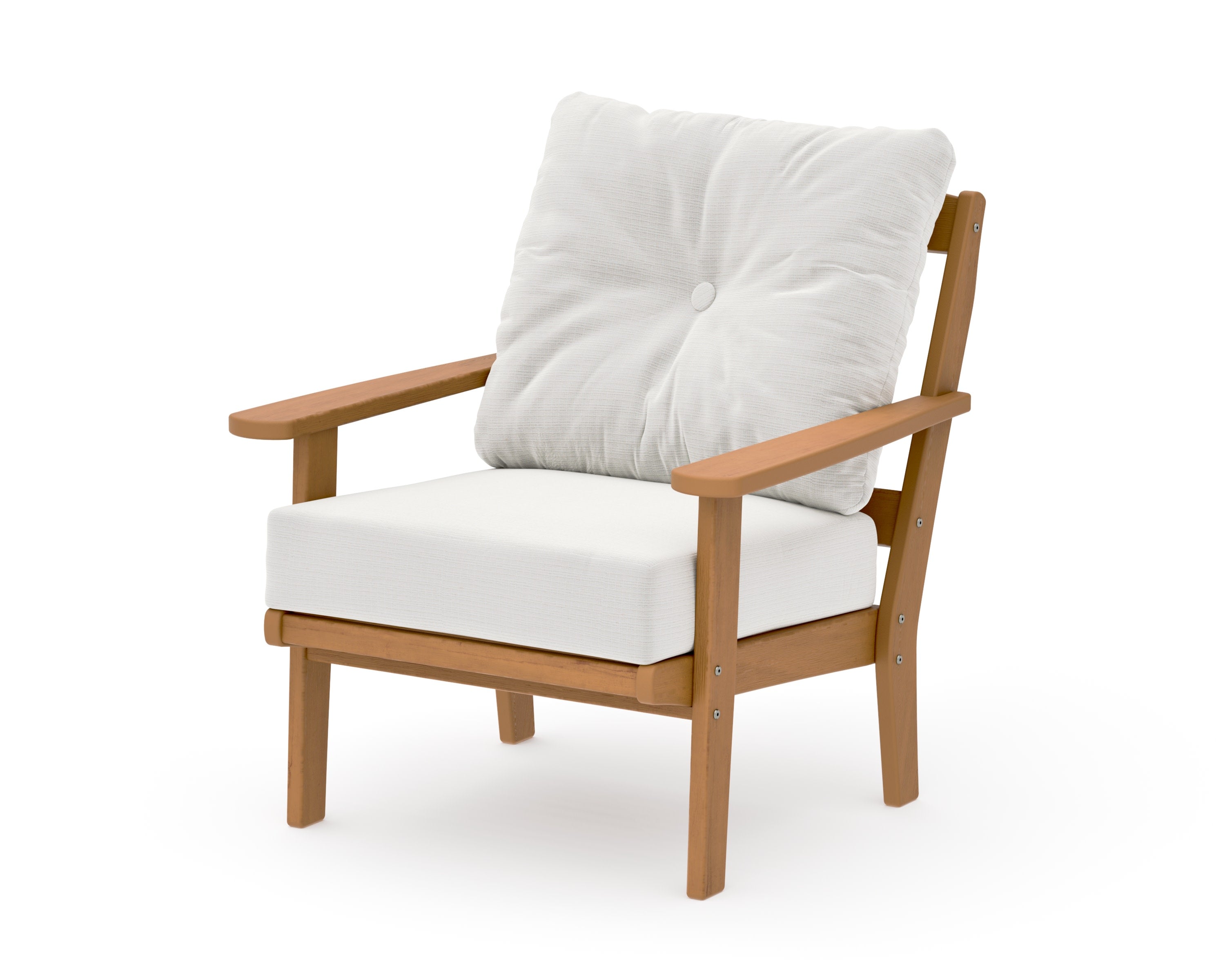 Mission Deep Seating Chair in Natural / Natural Linen