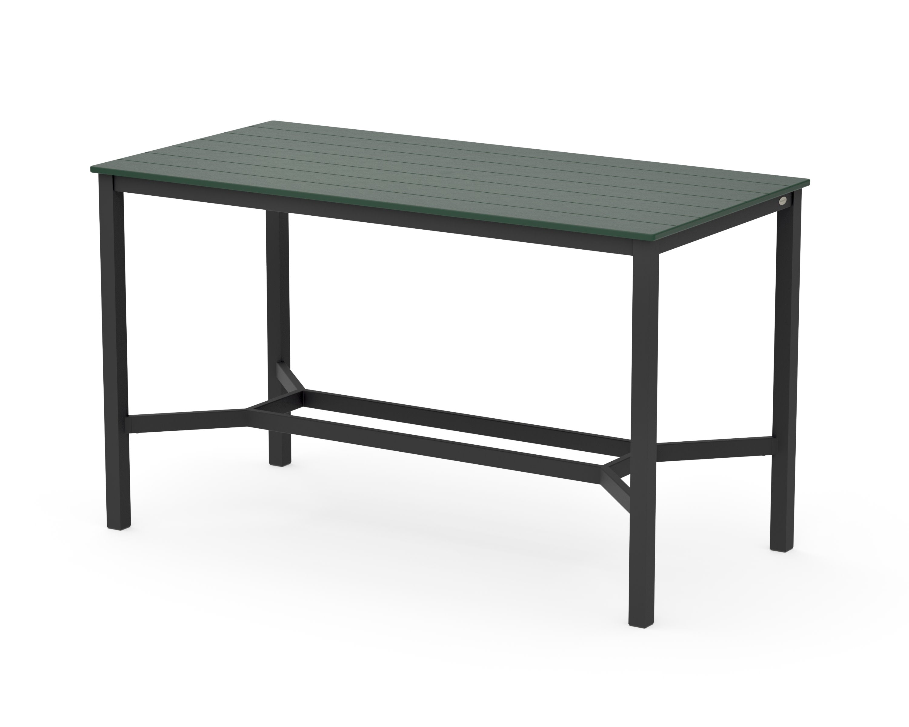 Main Street 36 x 72 Bar Table in Black / Green