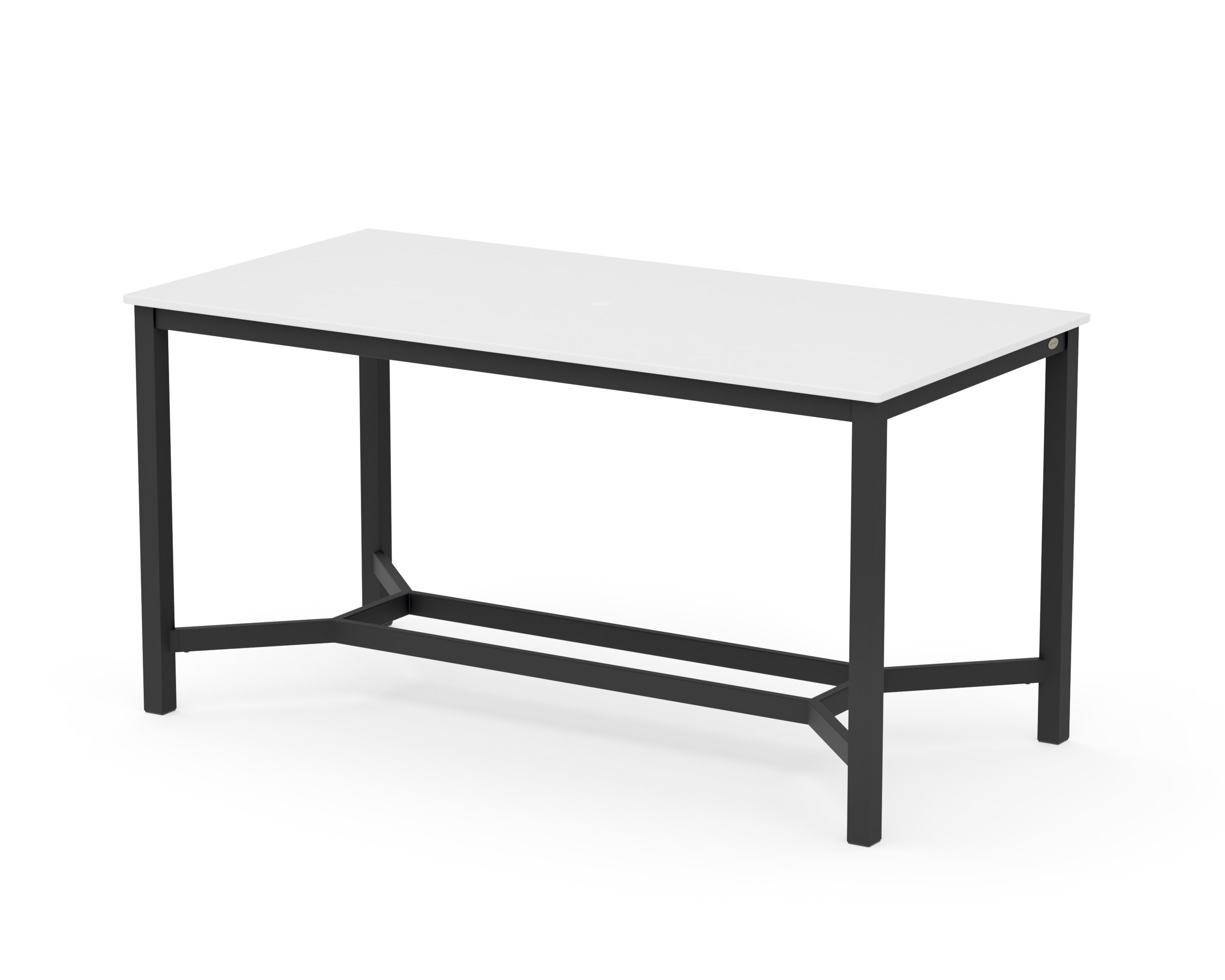 Main Street 36 x 72 Counter Table in Black / White