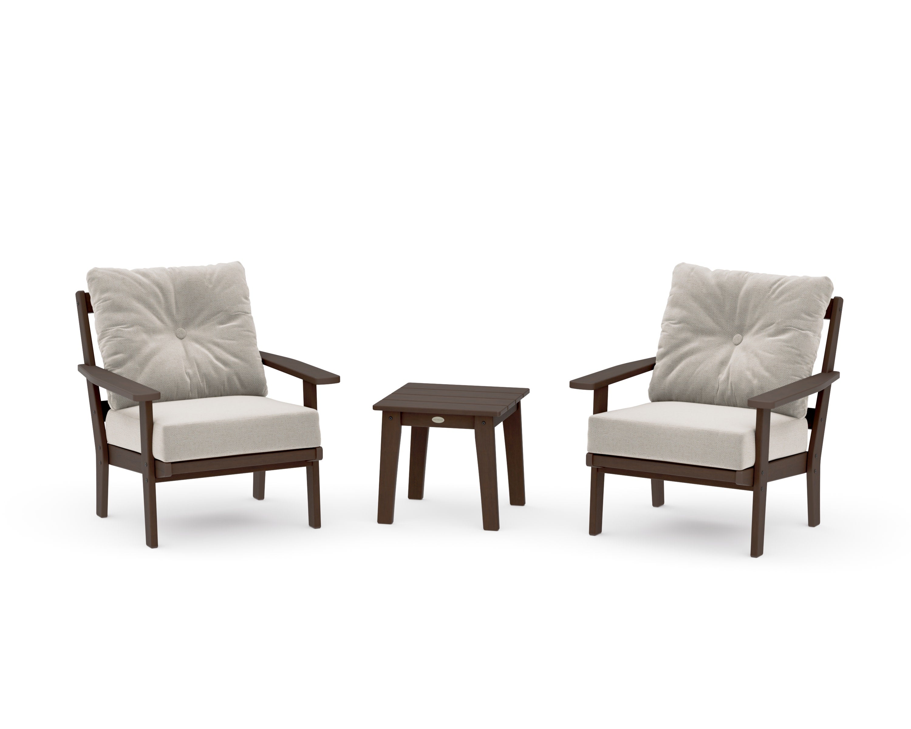 Prairie 3-Piece Deep Seating Set in Kona / Dune Burlap