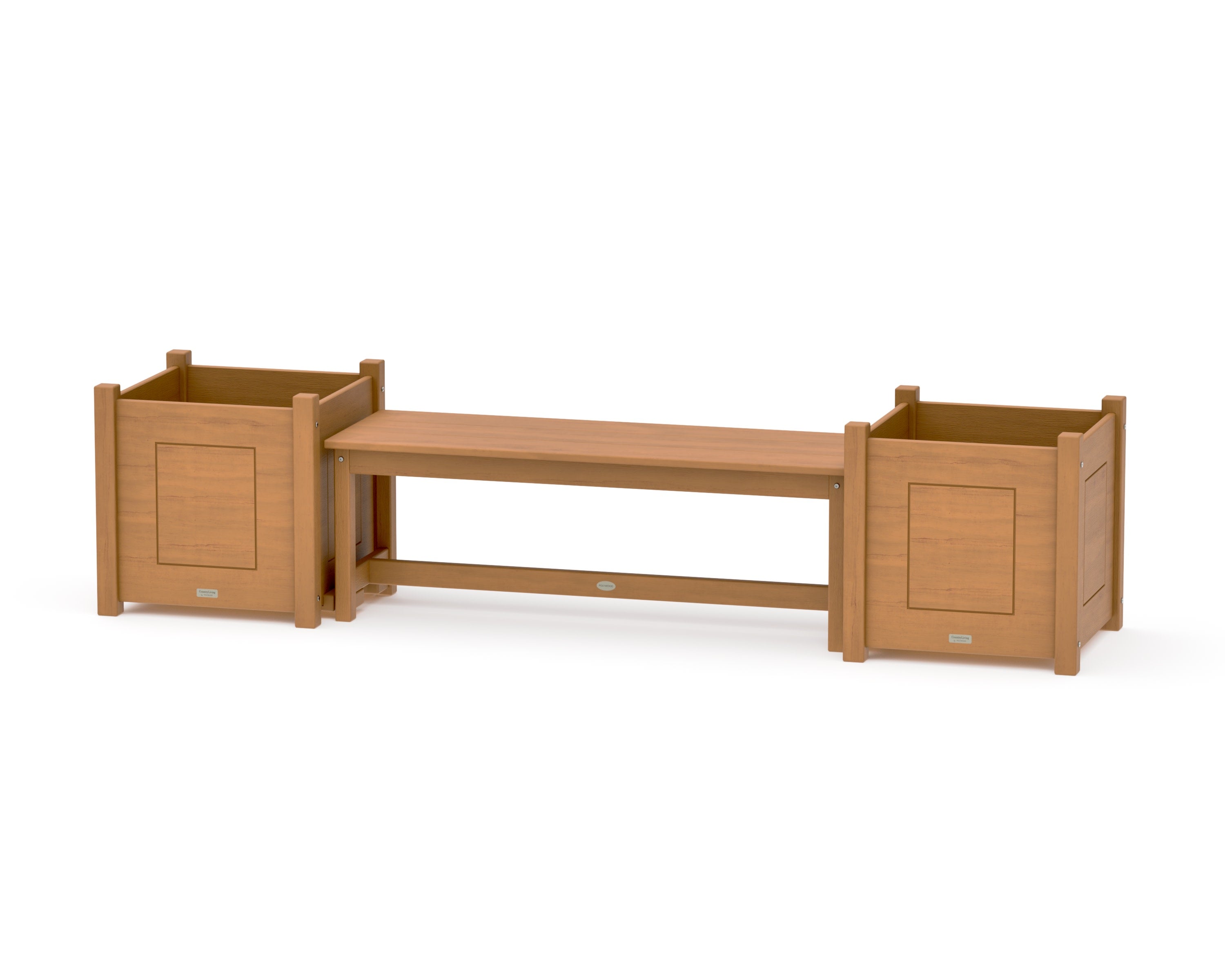 48" Country Living Straight Planter Bench Set - Large in Natural