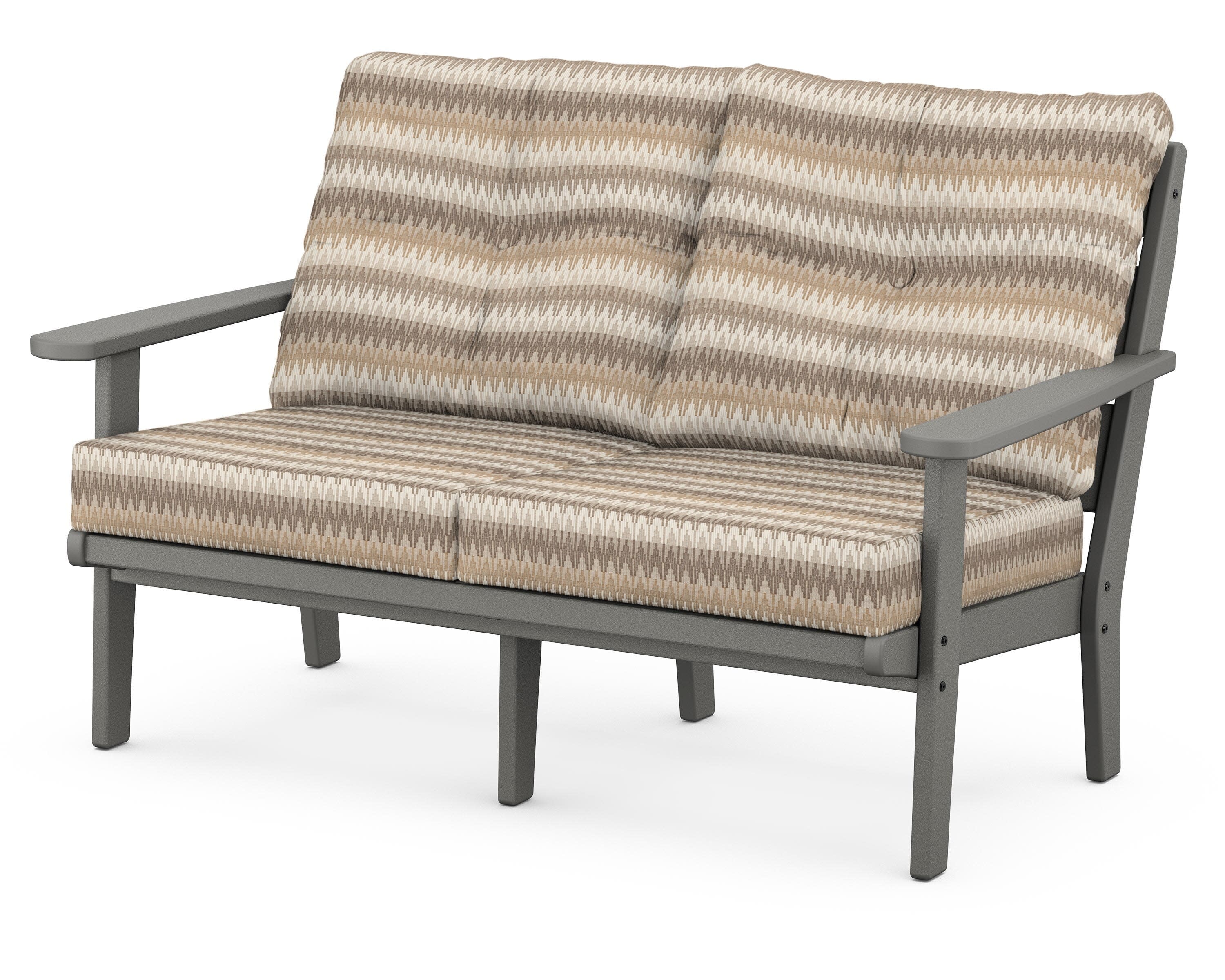 Lakeside Deep Seating Loveseat in Slate Grey / Valley Dune
