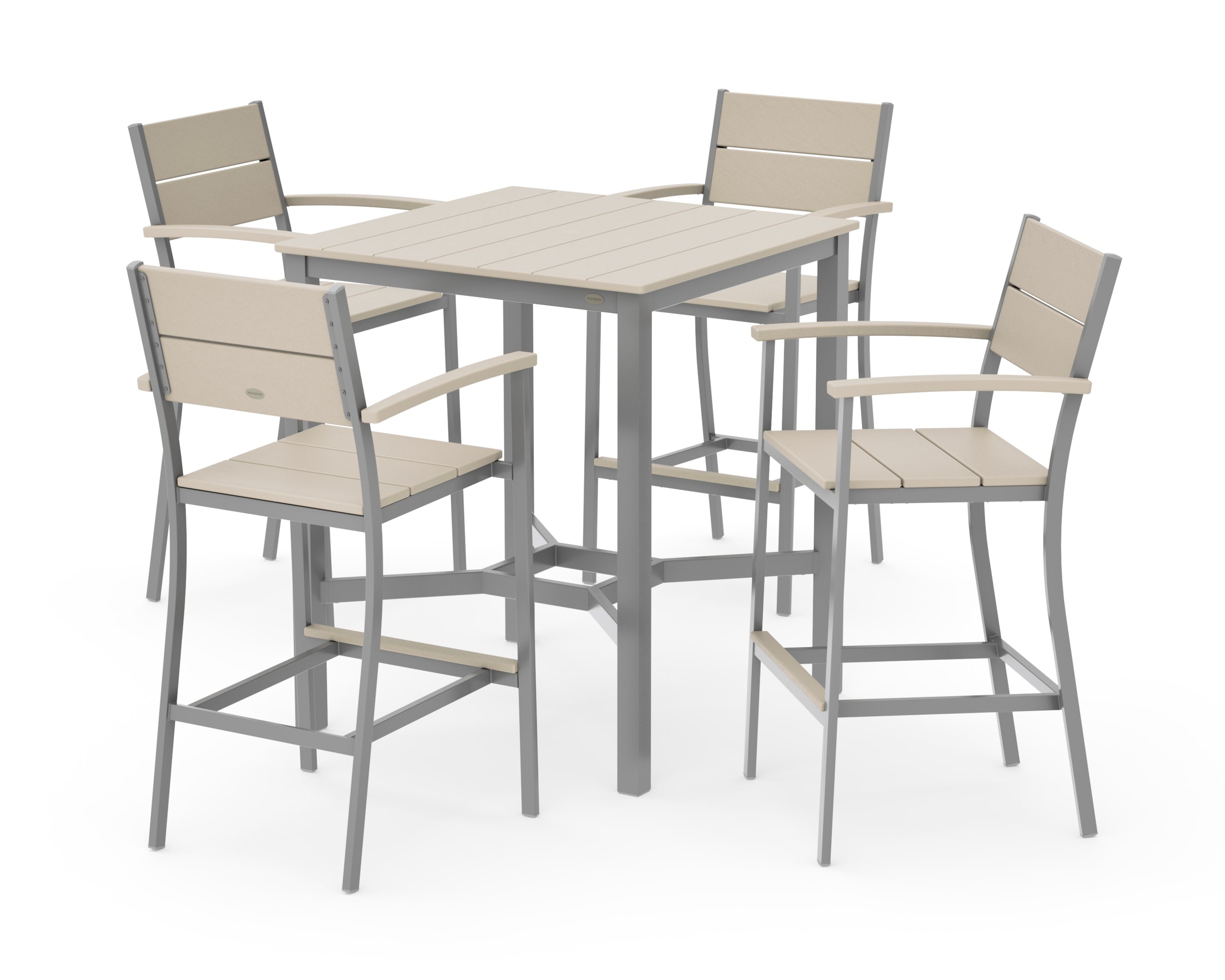Main Street 5-Piece Bar Set in Silver / Sand