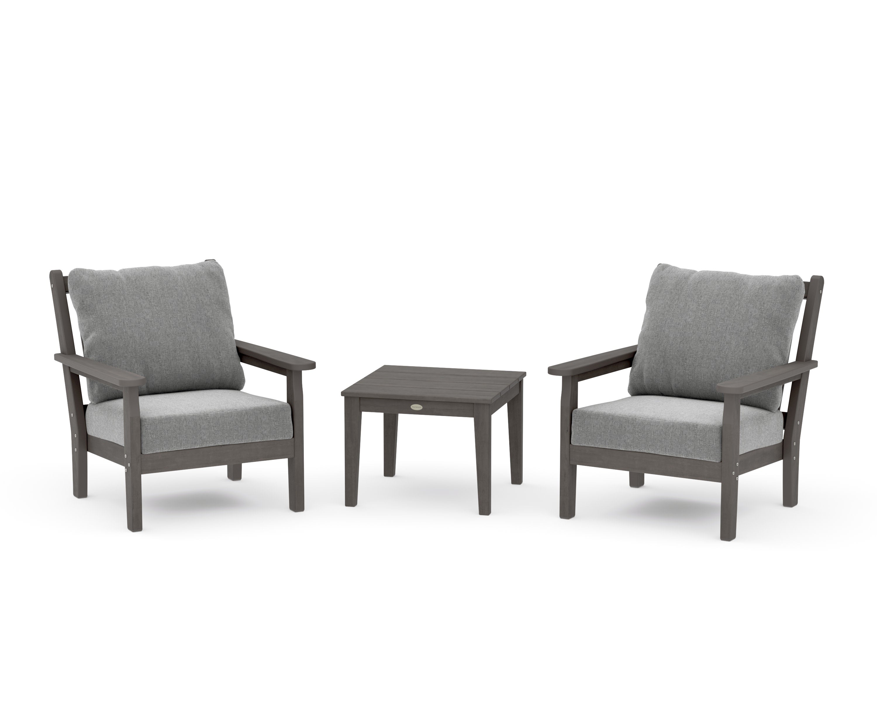 Chippendale 3-Piece Deep Seating Set in Driftwood / Grey Mist