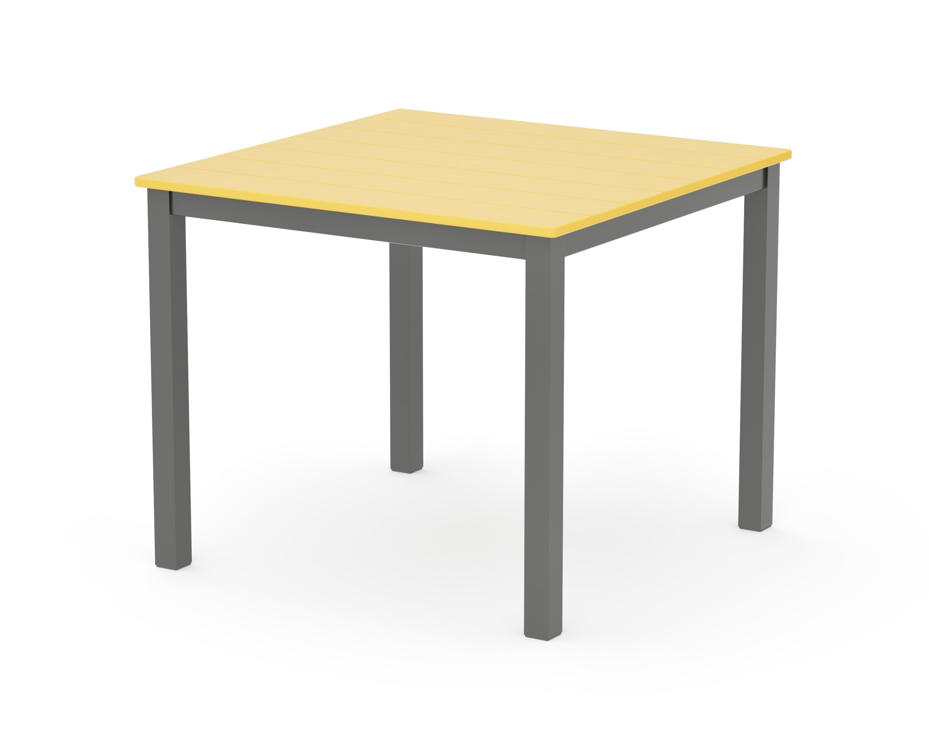 Main Street 36" x 36" Dining Table in Charcoal / Lemon