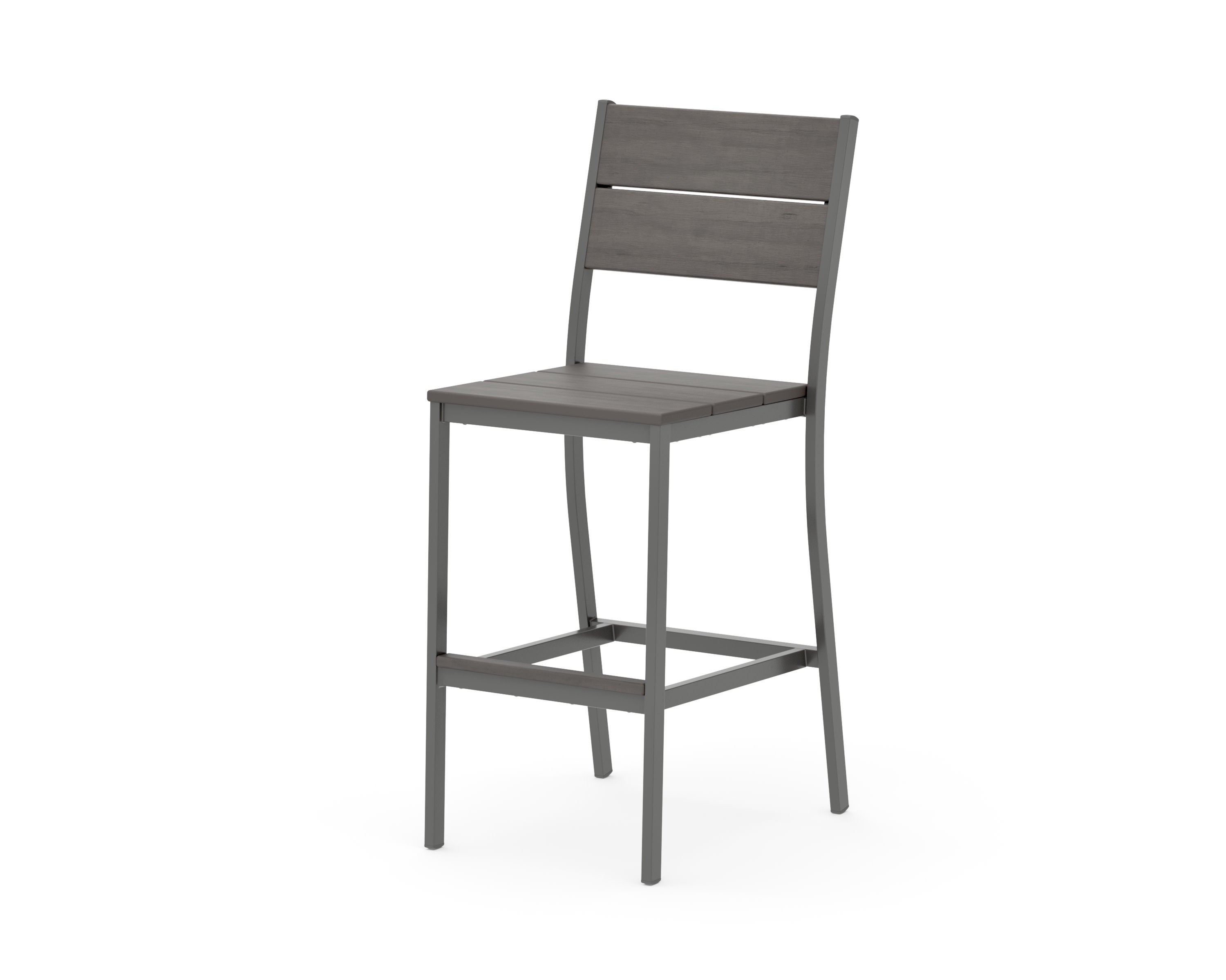Main Street Bar Side Chair in Charcoal / Driftwood