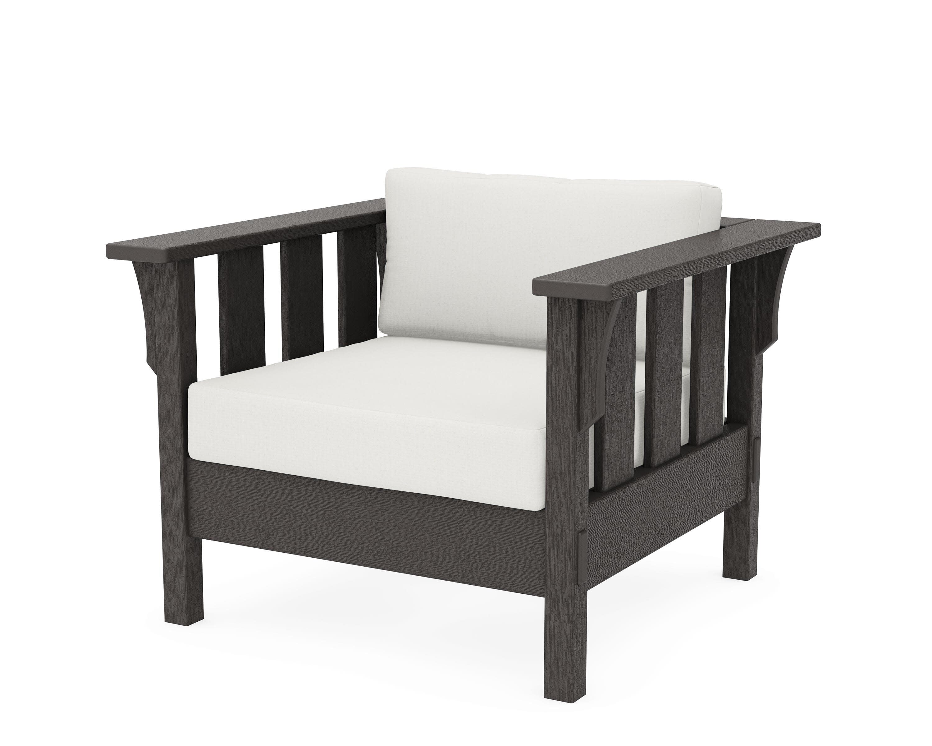 Acadia Deep Seating Chair in Vintage Coffee / Natural Linen