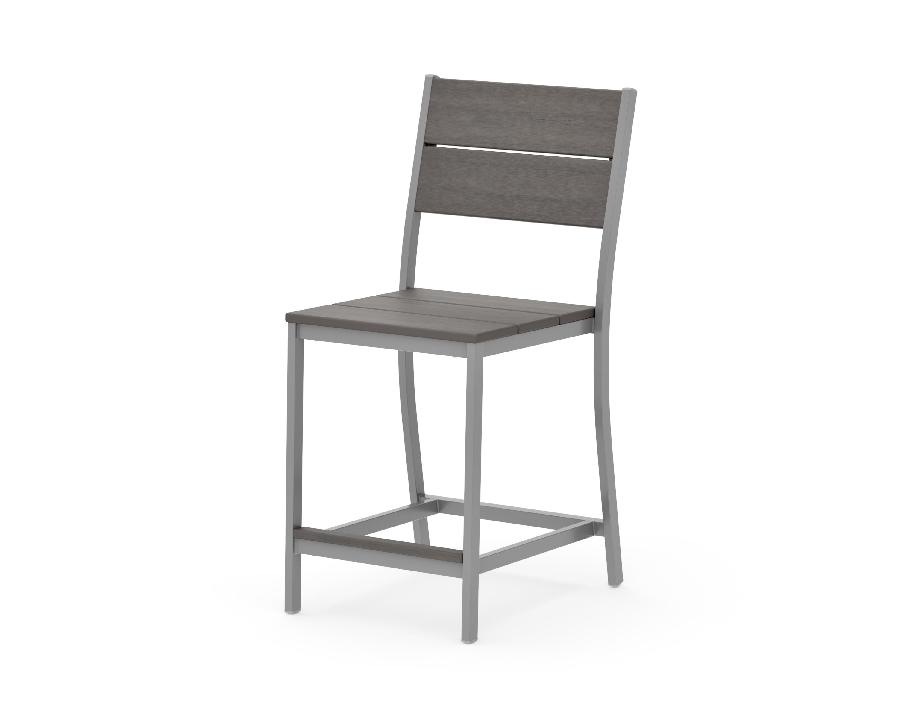 Main Street Counter Side Chair in Silver / Driftwood