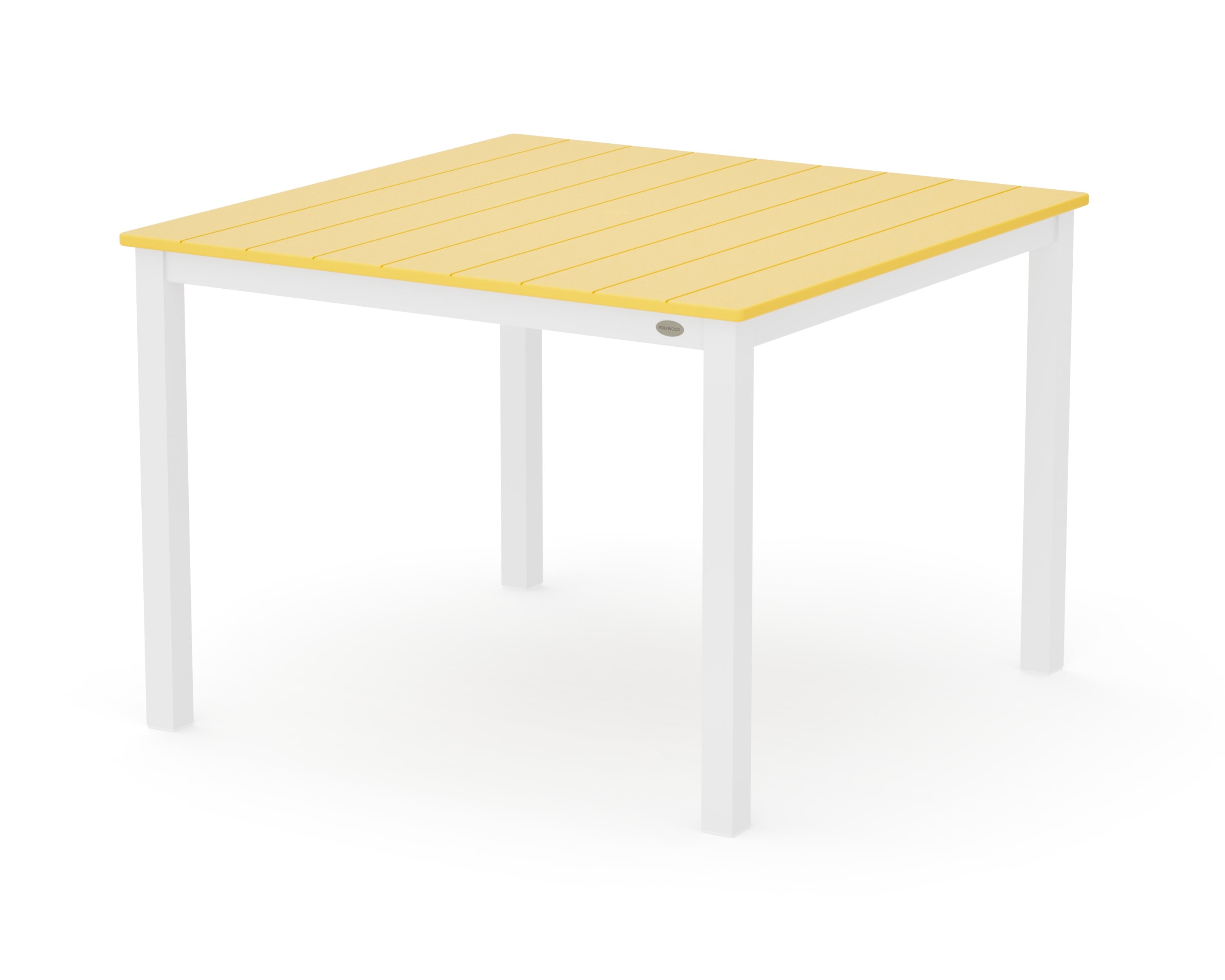 Main Street 42 x 42 Dining Table in White / Lemon