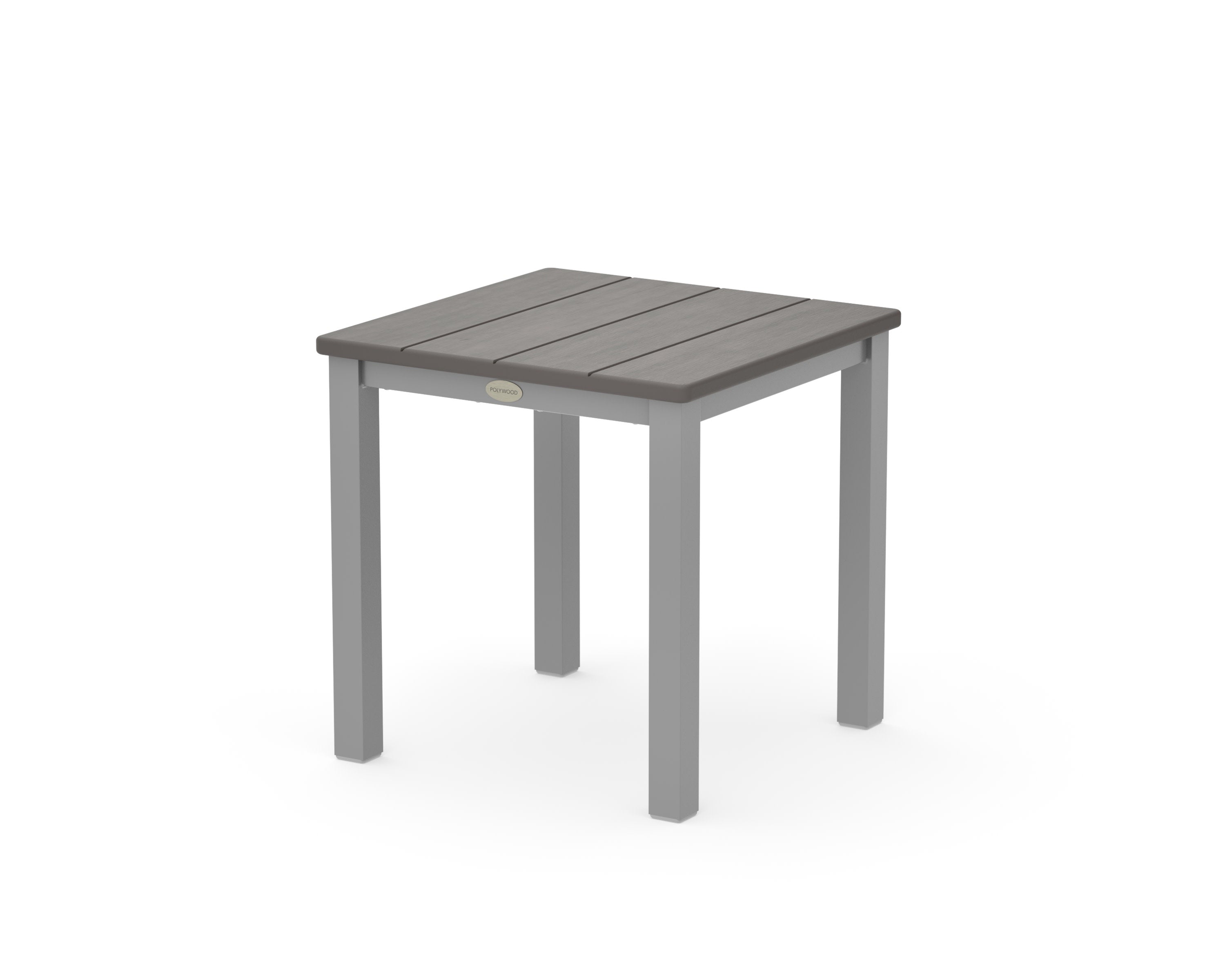 Main Street 18" Side Table in Silver / Driftwood