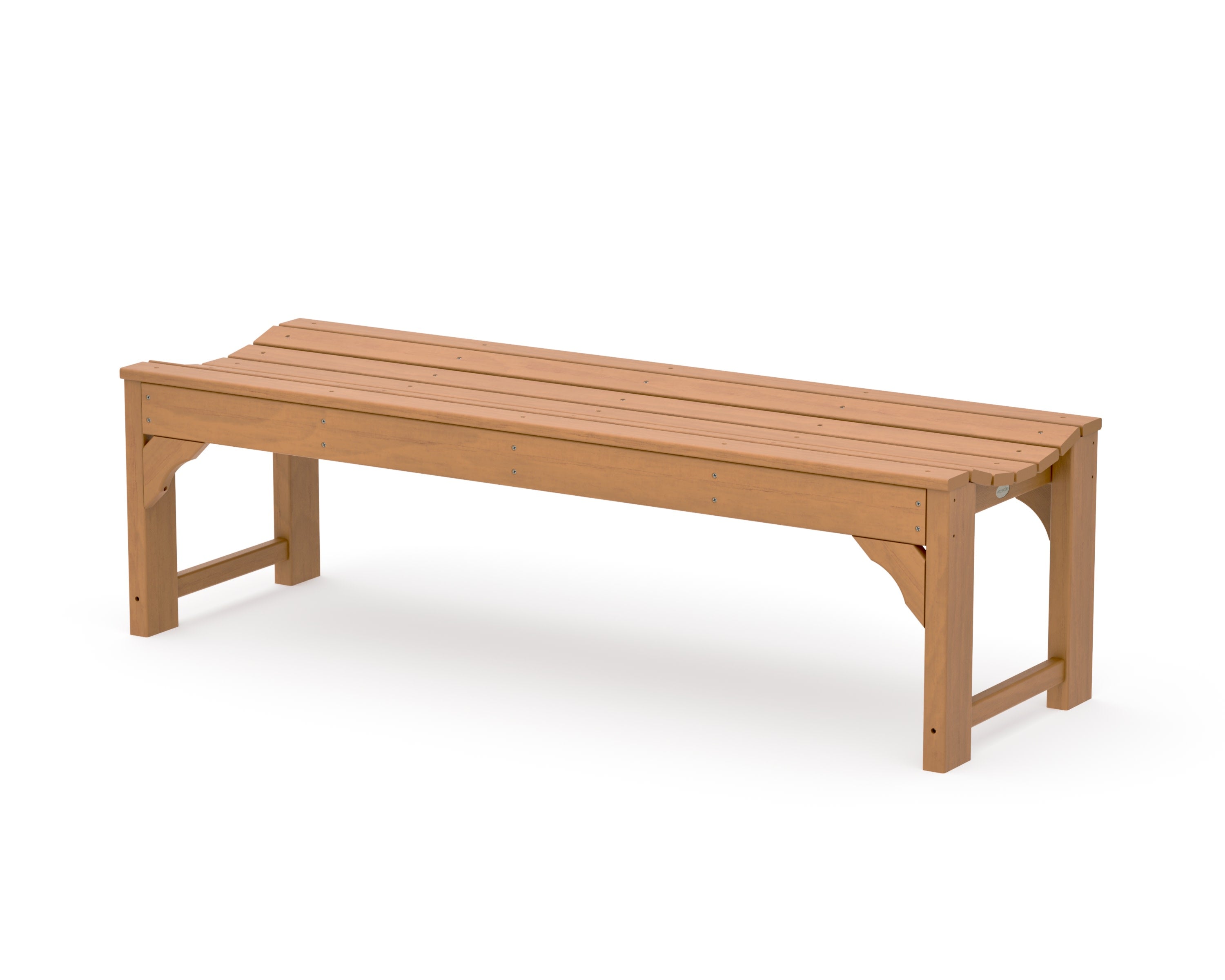 Traditional Garden 60" Backless Bench in Natural
