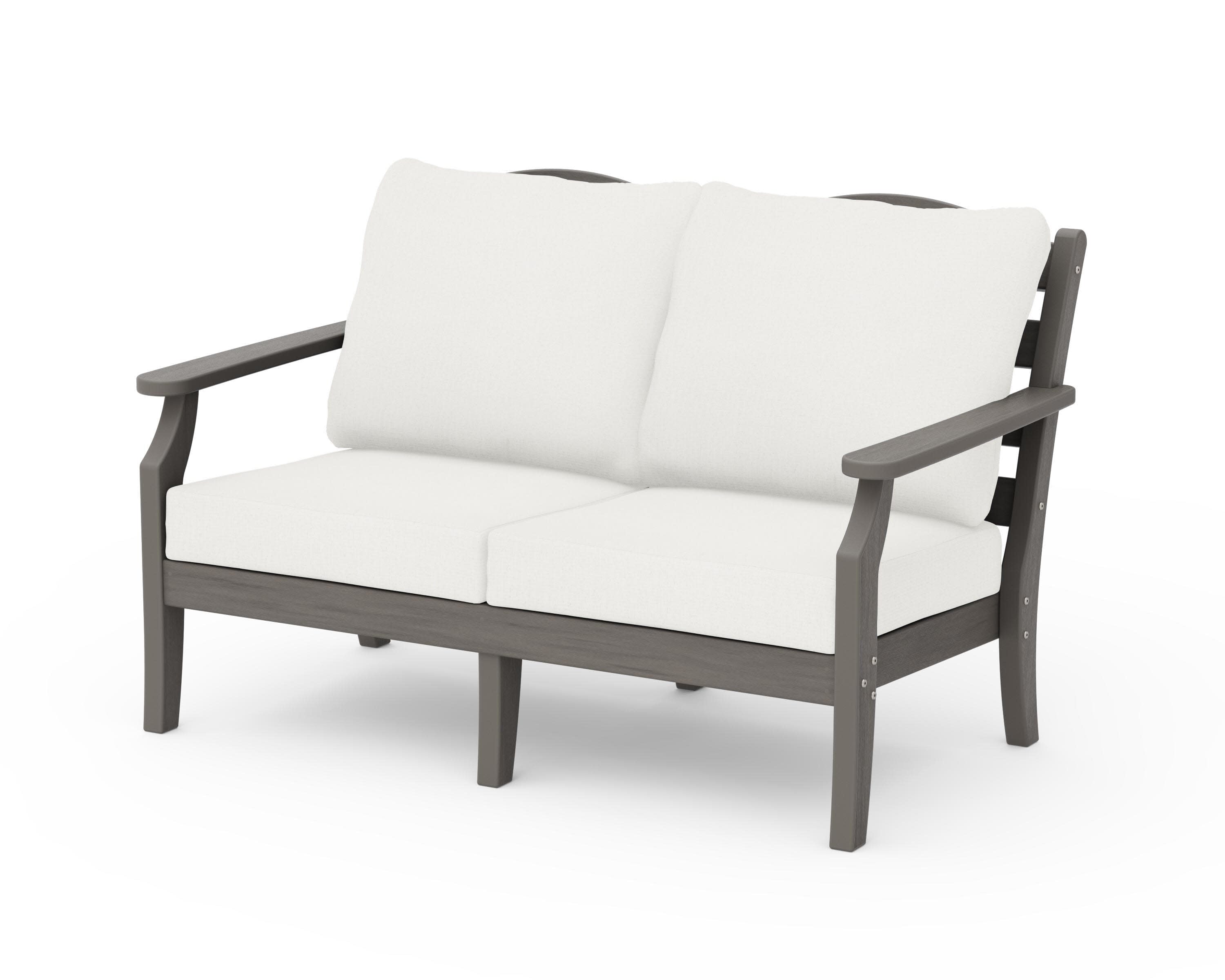 Savannah Deep Seating Loveseat in Driftwood / Natural Linen