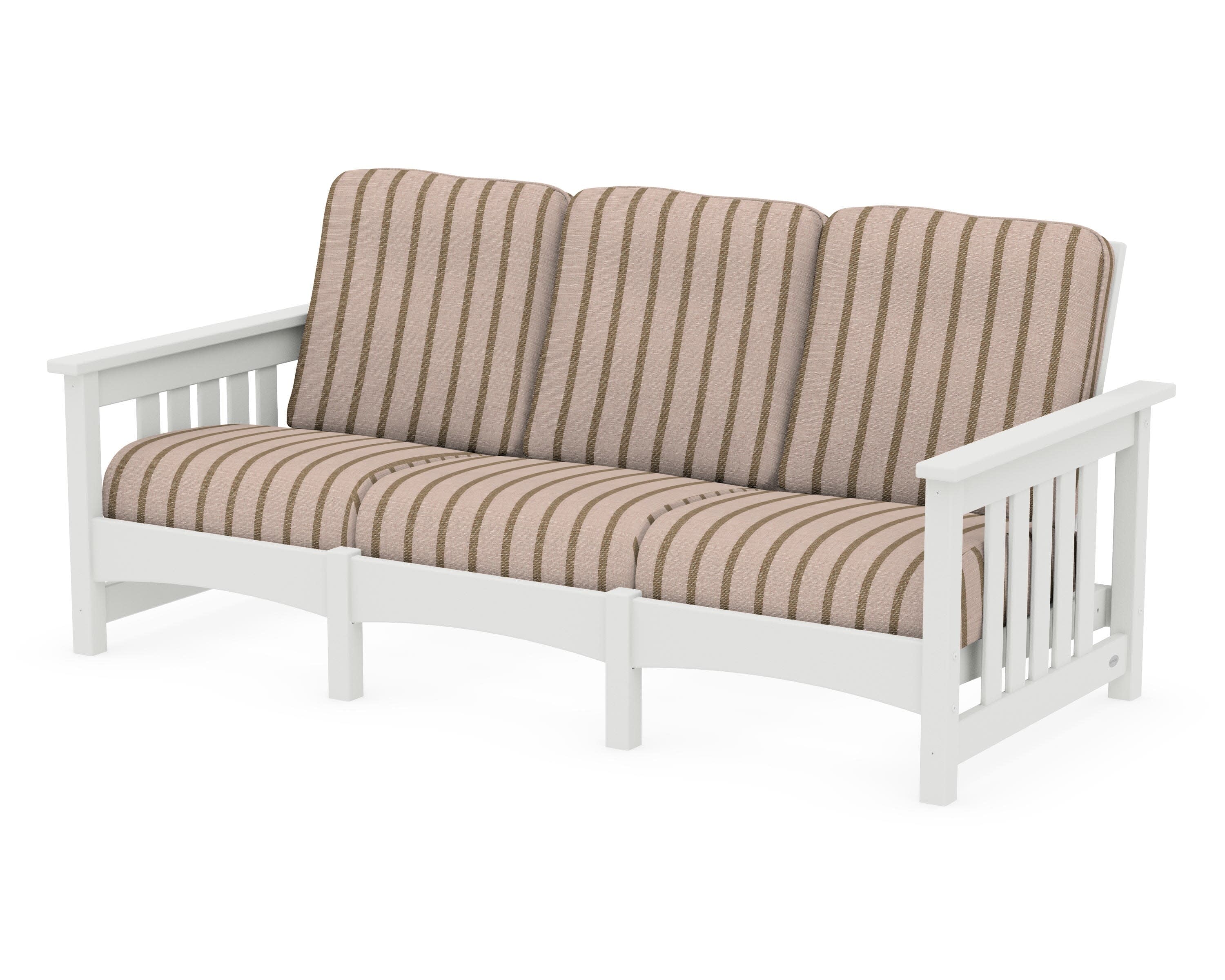 Club Mission Sofa in Vintage White / Unwind Cameo