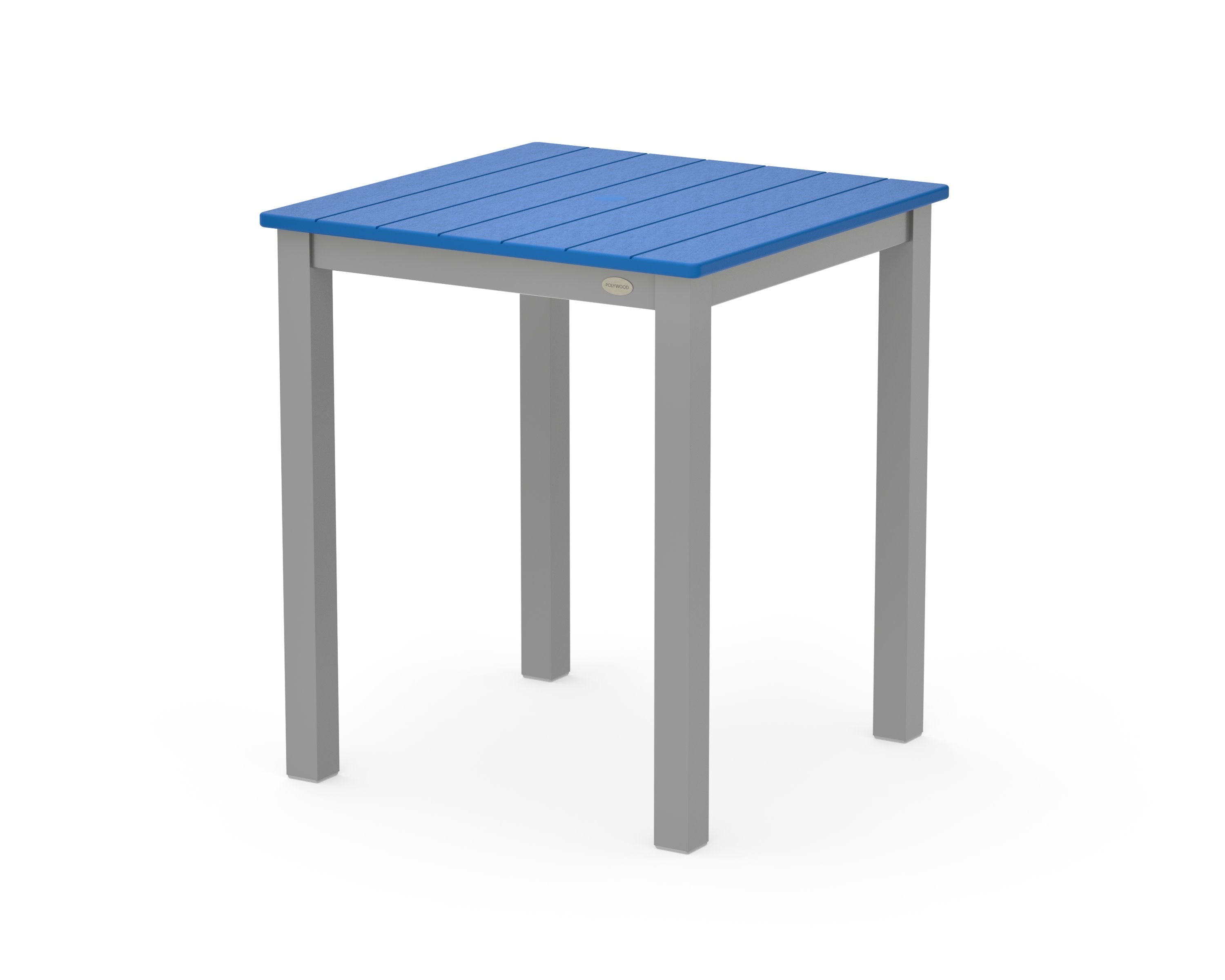 Main Street 26 x 26 Dining Table in Silver / Pacific Blue